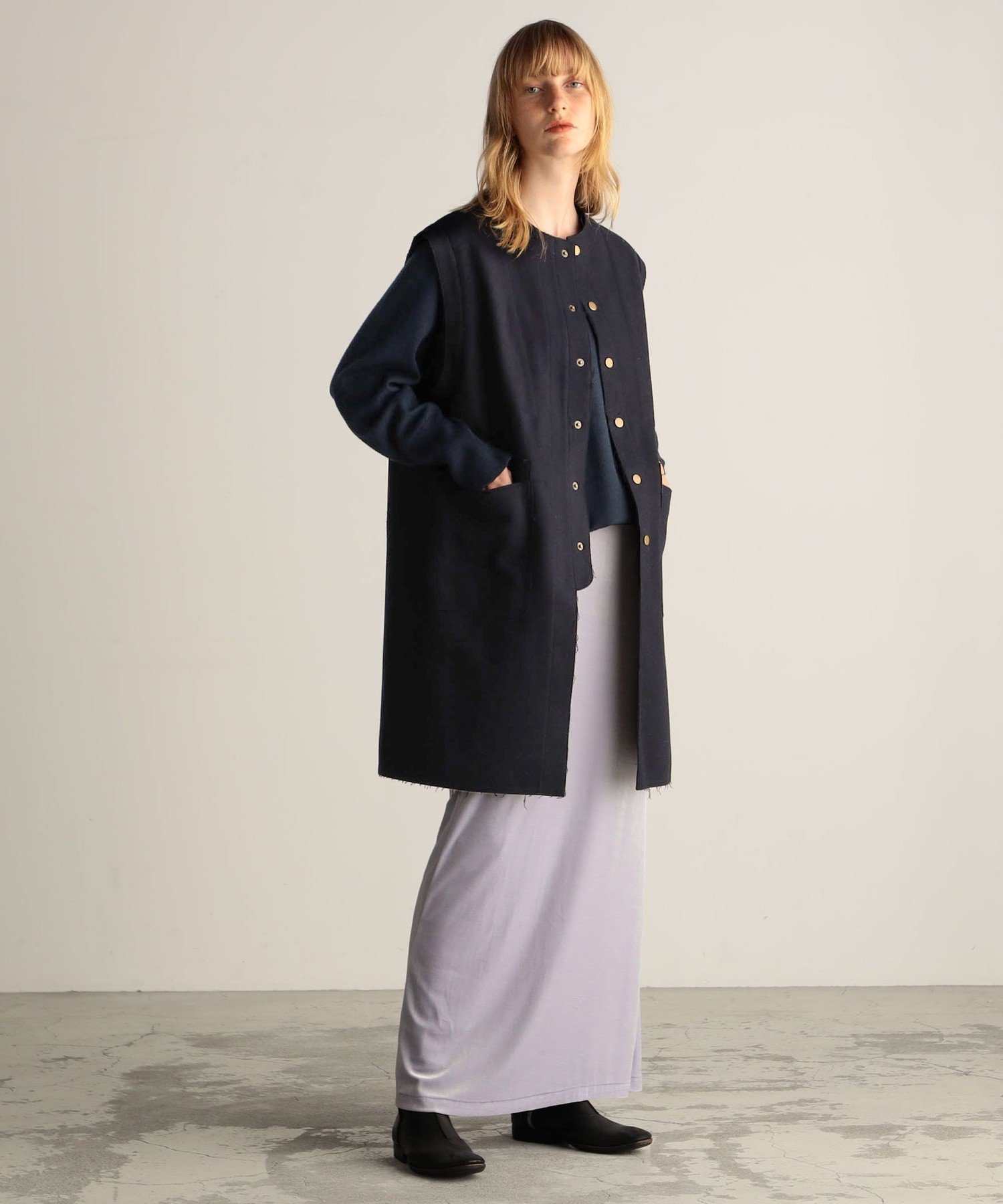 TOMORROWLAND｜inner piece ベロアジャージー ロングスカート