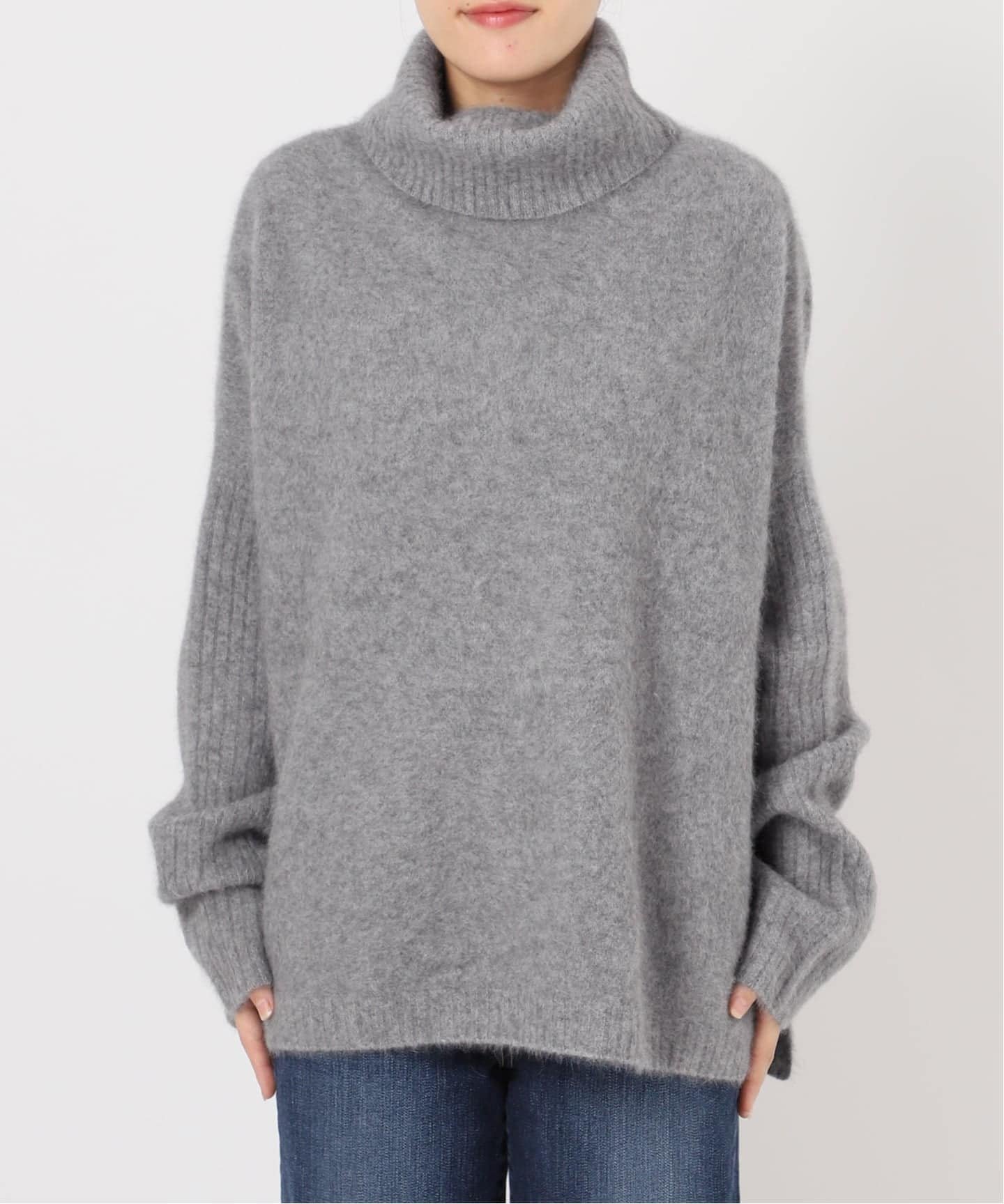 Spick & Span｜《追加》フォックスウールミックスロングリブタートル