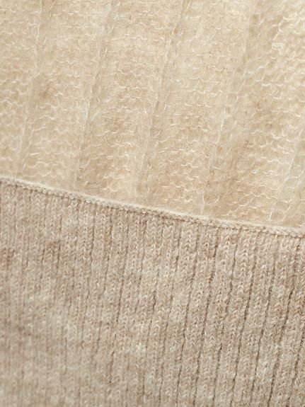 Mila Owen｜【セットアイテム】ポロ襟ワイドリブベアSETモヘアニット