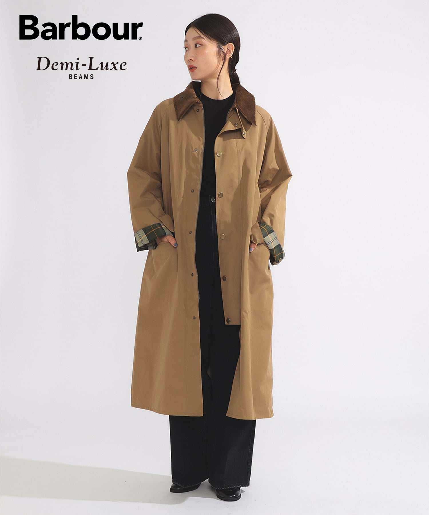 Demi-Luxe BEAMS｜【別注】BARBOUR / BURGHLEY ロングコート 春