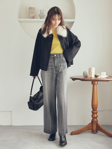 Mila Owen｜シアーラメクルーネックニットプルオーバー | Rakuten