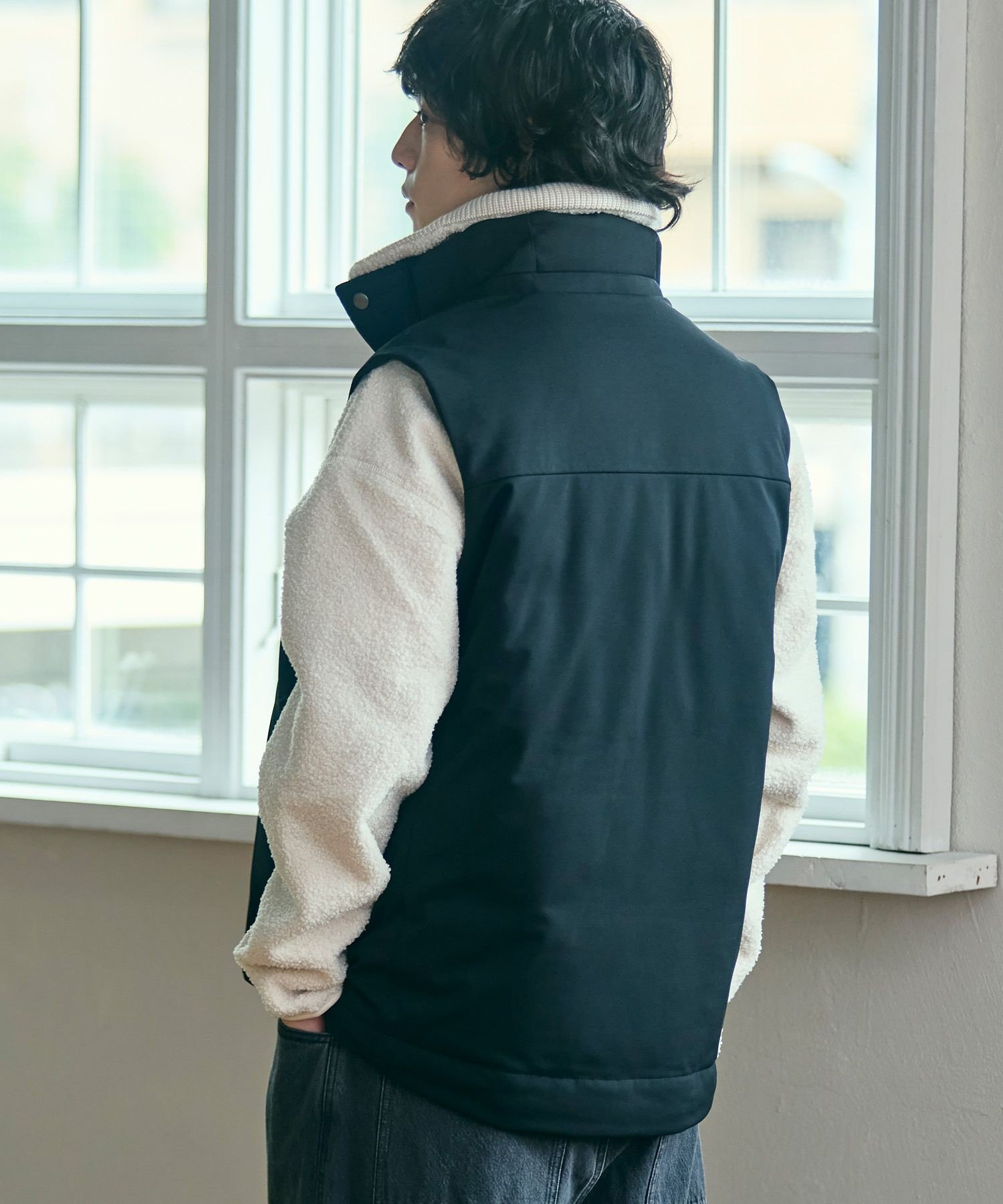 LACOSTE｜RDS認証ダウン 耐水透湿 ハイネック ジップアップ ピケダウン