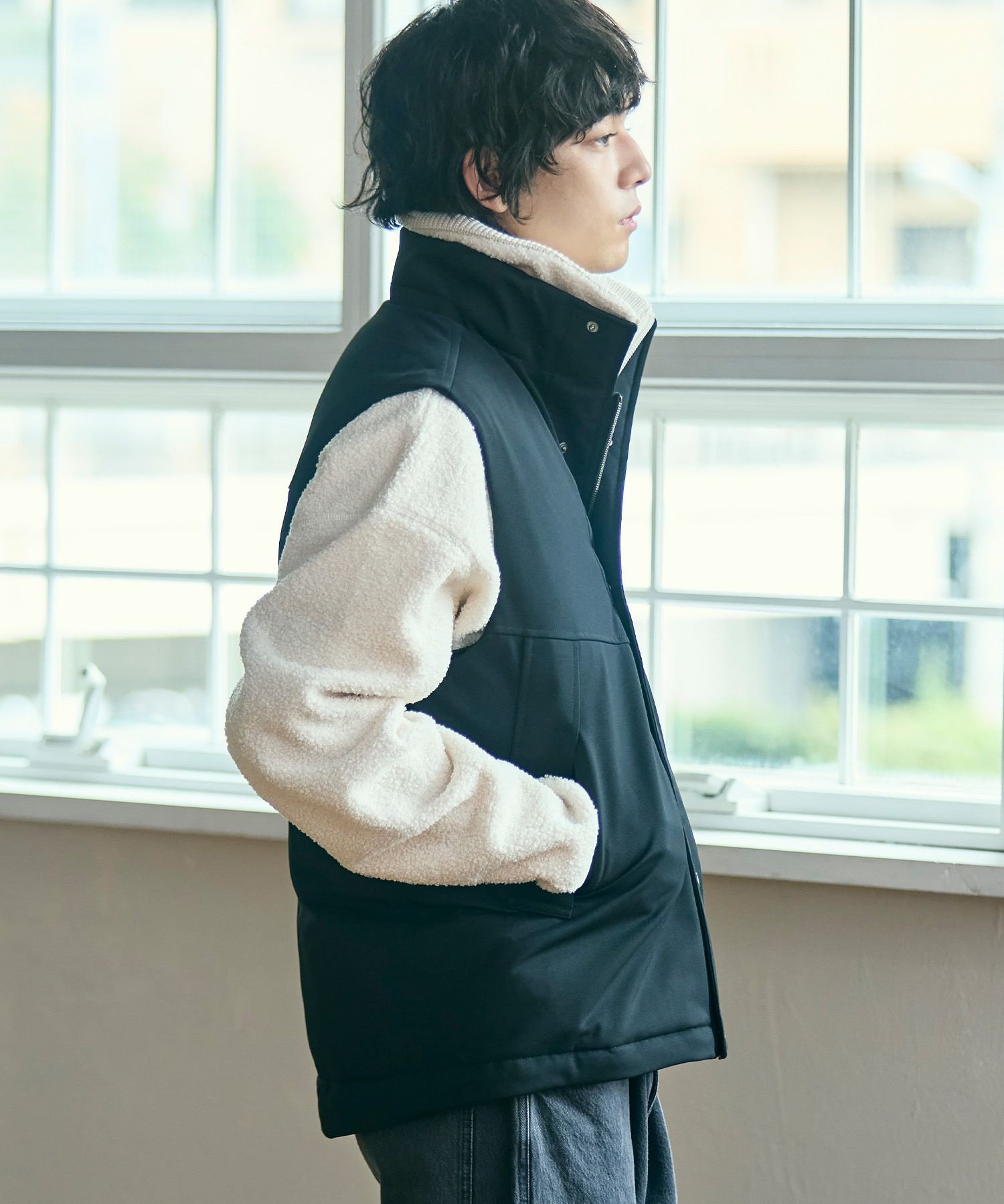 LACOSTE｜RDS認証ダウン 耐水透湿 ハイネック ジップアップ ピケダウン