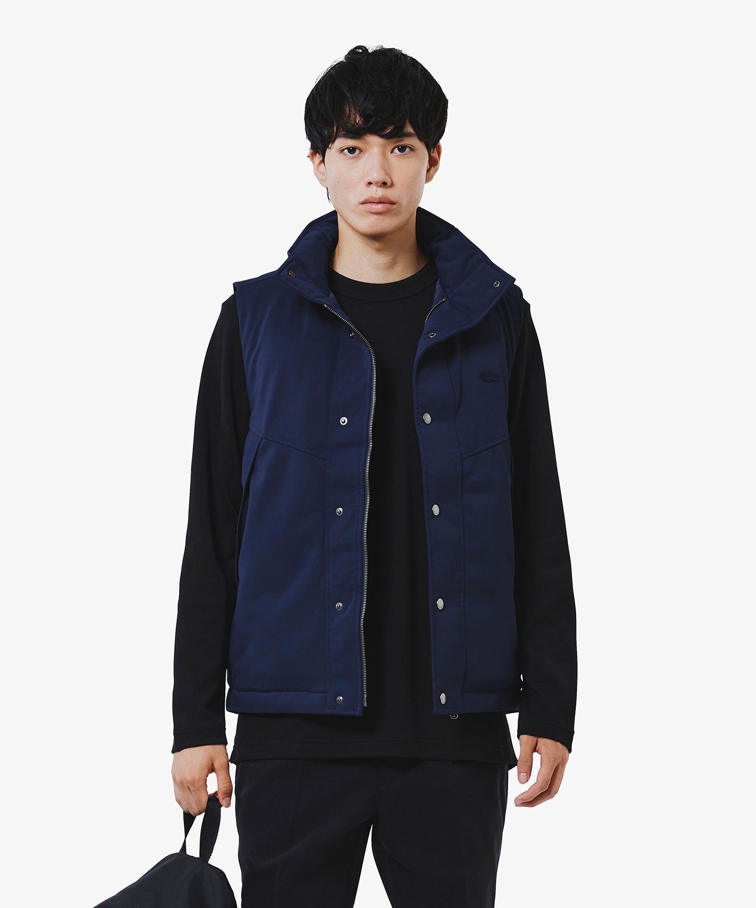 LACOSTE｜RDS認証ダウン 耐水透湿 ハイネック ジップアップ ピケダウン