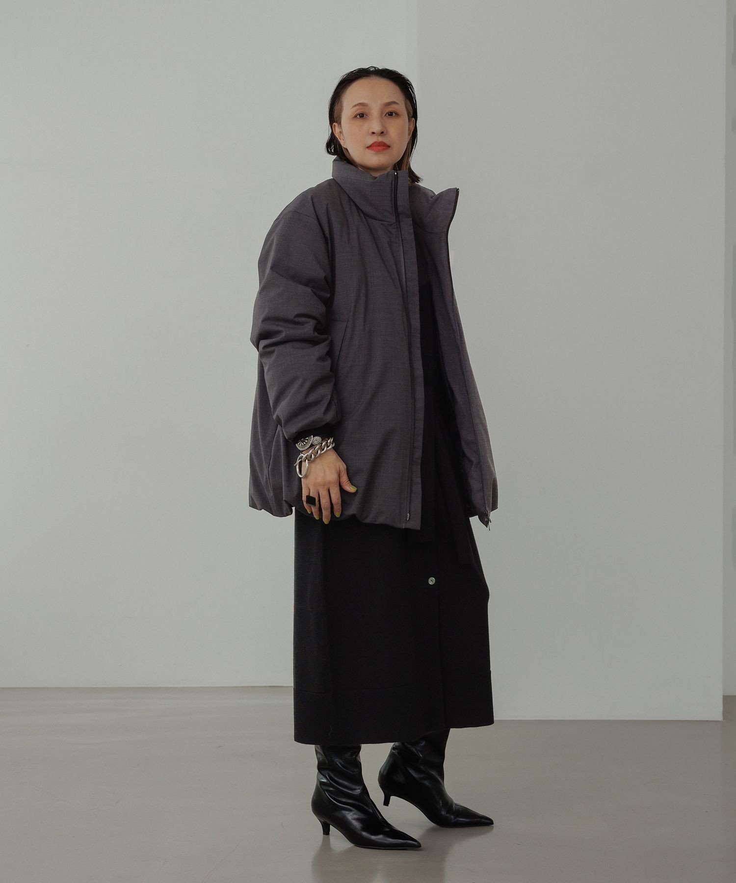 ADAM ET ROPE'｜【サステナブル】ウールMIXミドルダウン/撥水