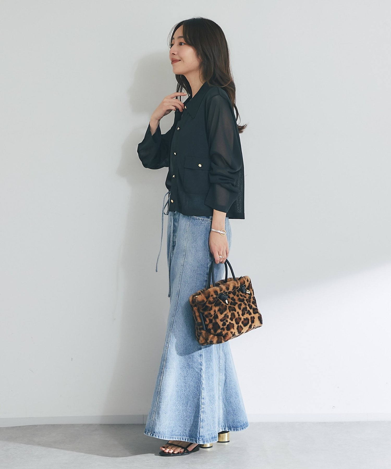 La boutique BonBon｜【今すぐお届け!・美シルエット】リボンデニム