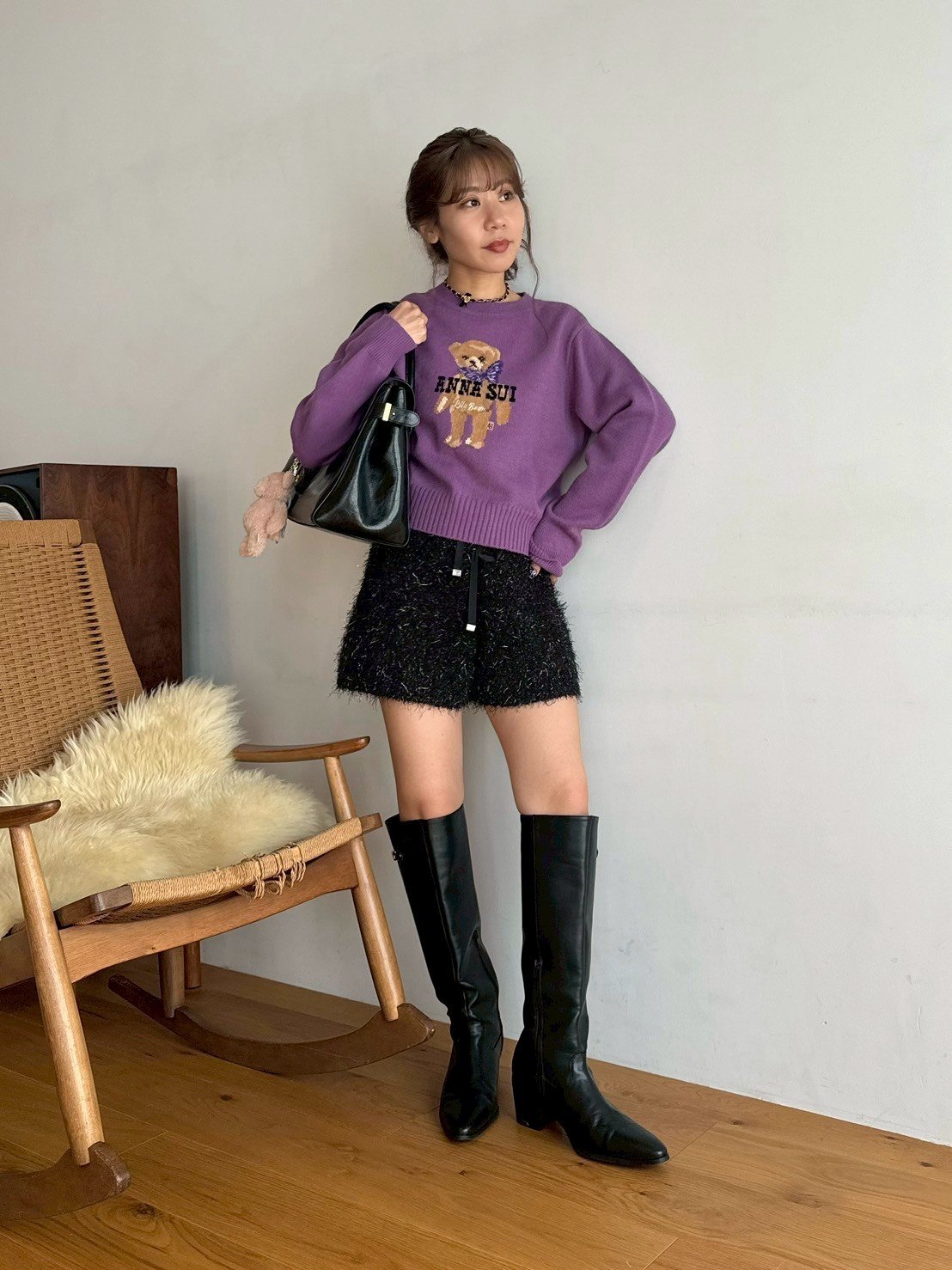 LILY BROWN｜【LILY BROWN ×ANNA SUI】バタフライLily Bearニット