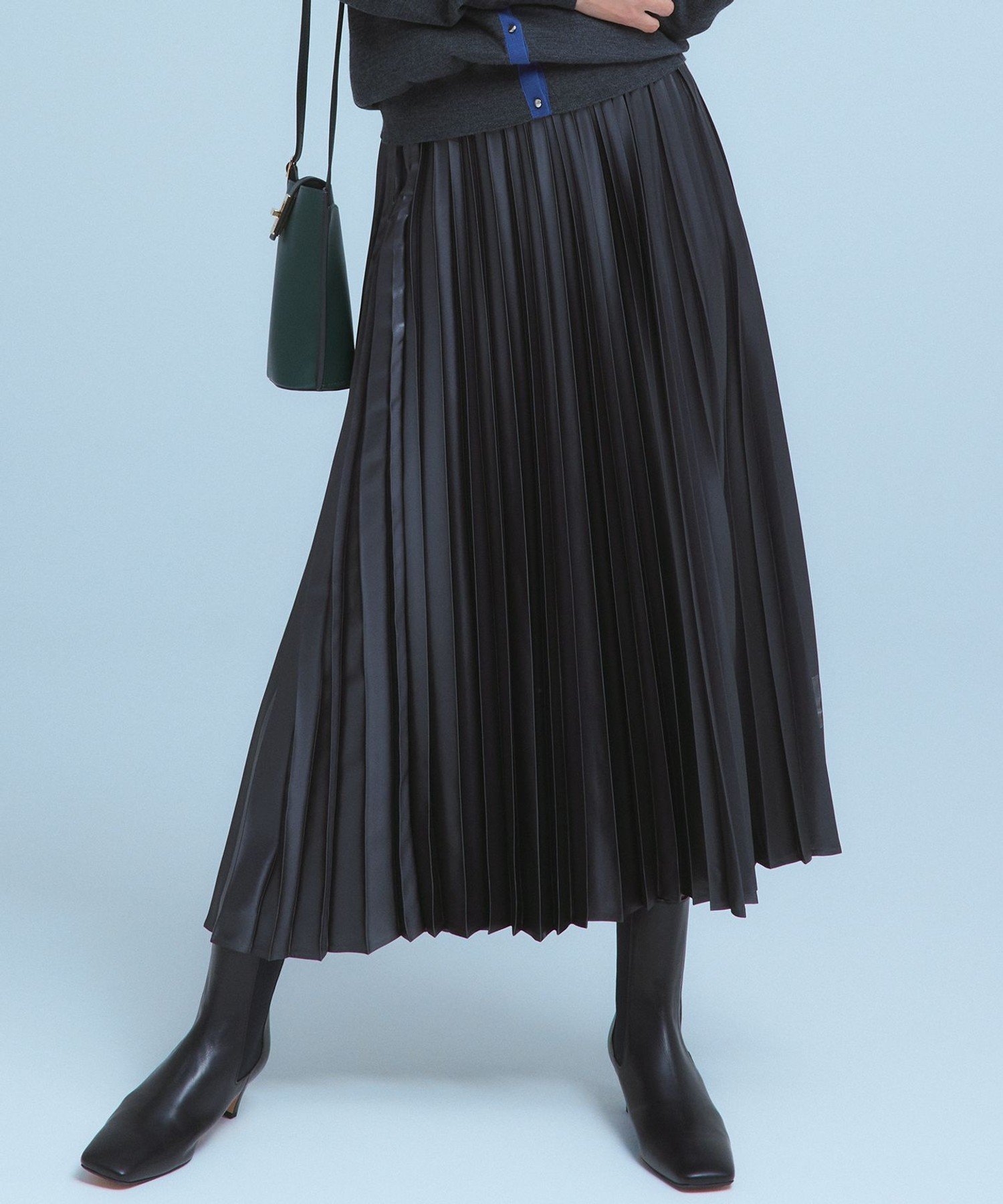 23区｜【洗える】レザーライク プリーツスカート | Rakuten Fashion