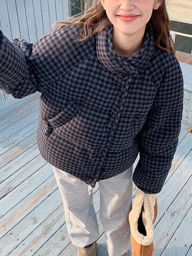 DIAVEL｜チェック柄中綿ダウンジャケット | Rakuten Fashion(楽天