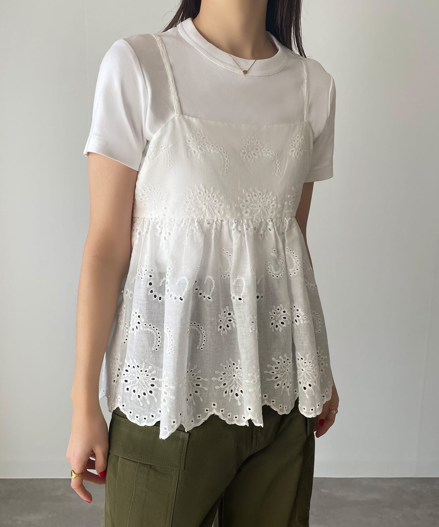 JUNOAH｜スカラップレースキャミビスチェ | Rakuten Fashion(楽天