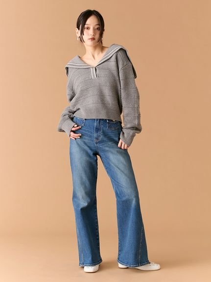 LILY BROWN｜【WEB限定00サイズ】ストレッチフレアデニムパンツ