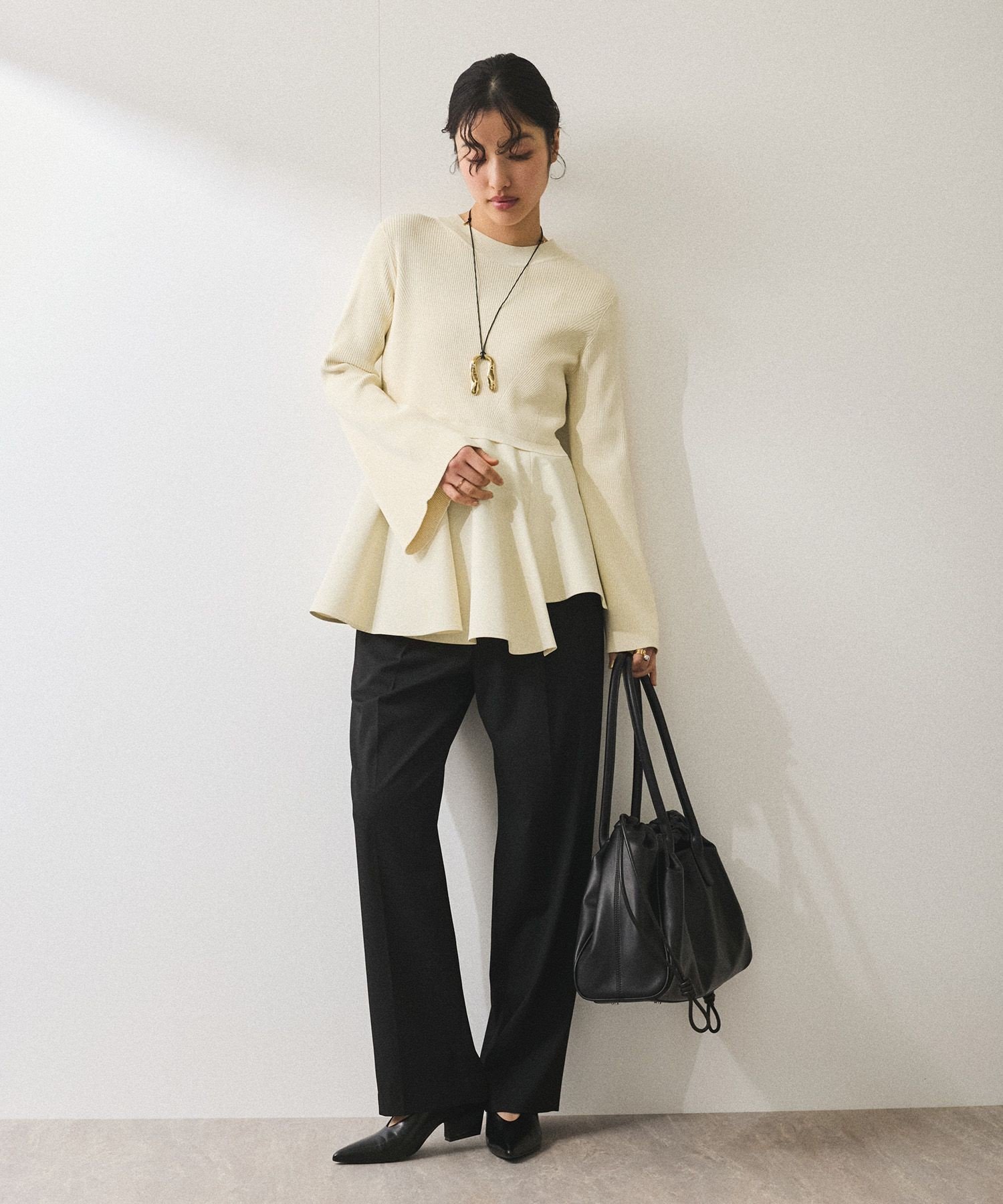 ADAM ET ROPE'｜【再入荷】・【サステナブル】ペプラムコンビニット