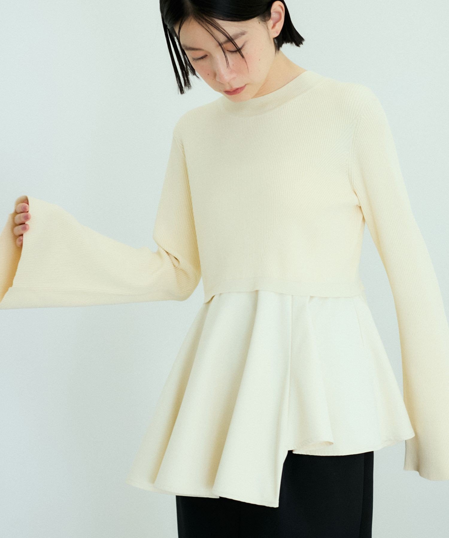 ADAM ET ROPE'｜【再入荷】・【サステナブル】ペプラムコンビニット