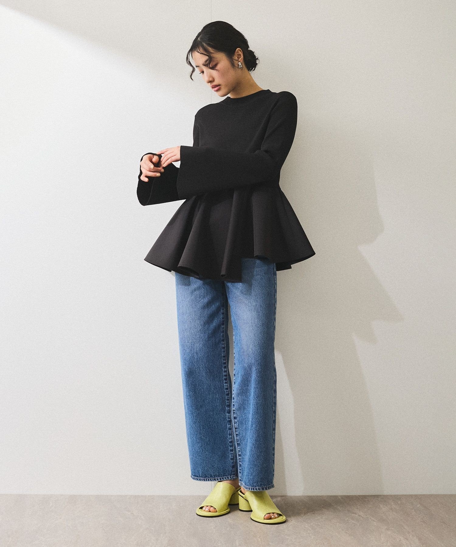 ADAM ET ROPE'｜【再入荷】・【サステナブル】ペプラムコンビニット