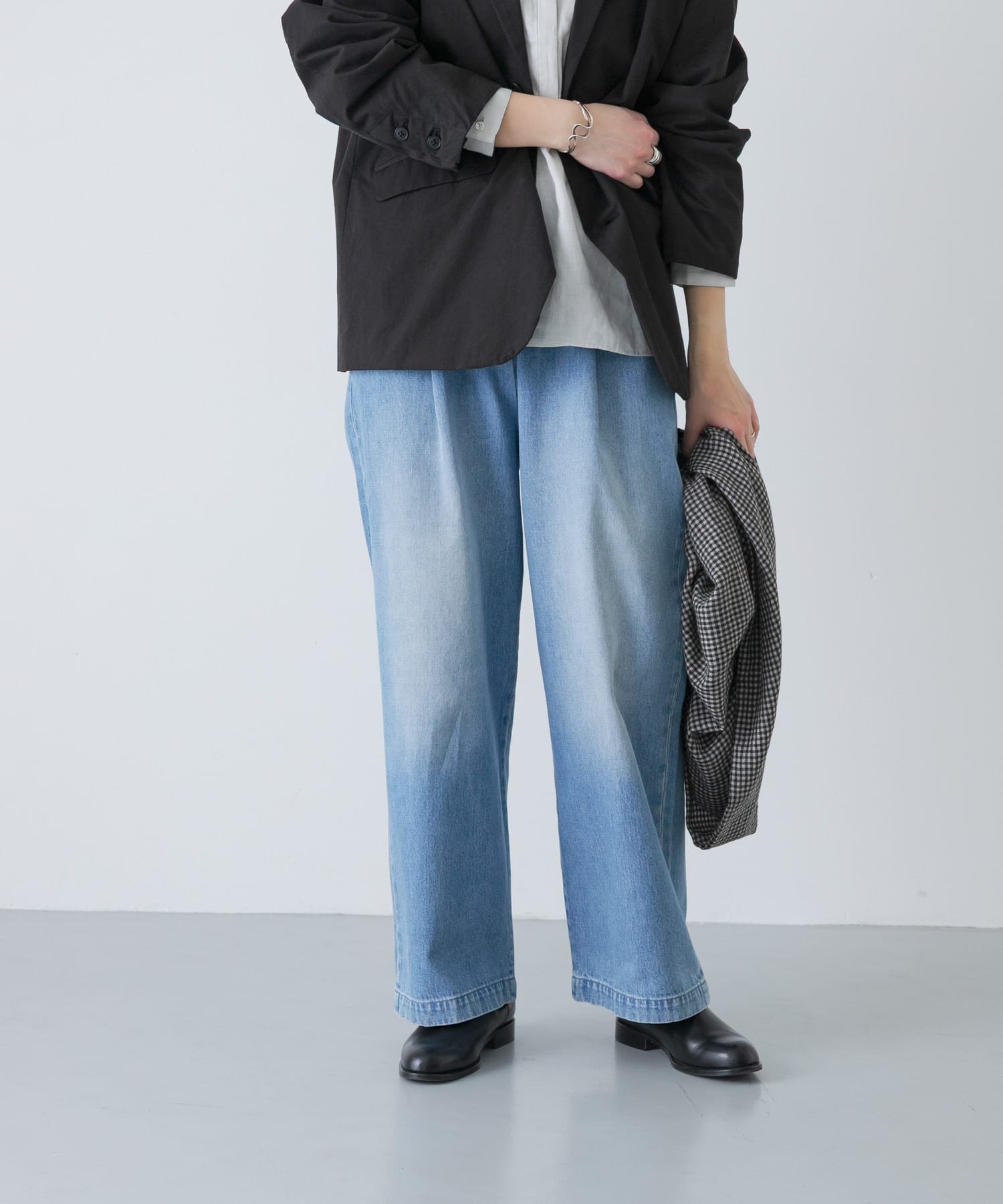 かぐれ｜フェードデニムイージーパンツ | Rakuten Fashion(楽天