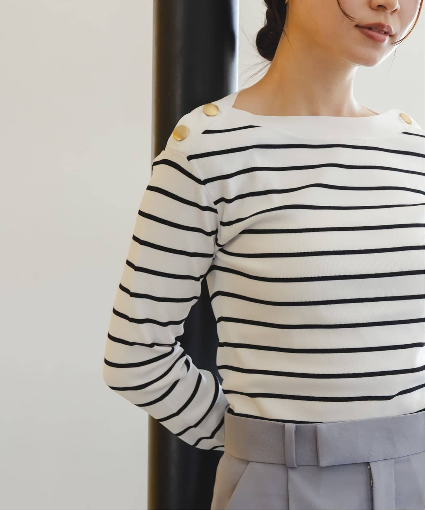 NOBLE｜ショルダーボタンニットプルオーバー | Rakuten Fashion(楽天