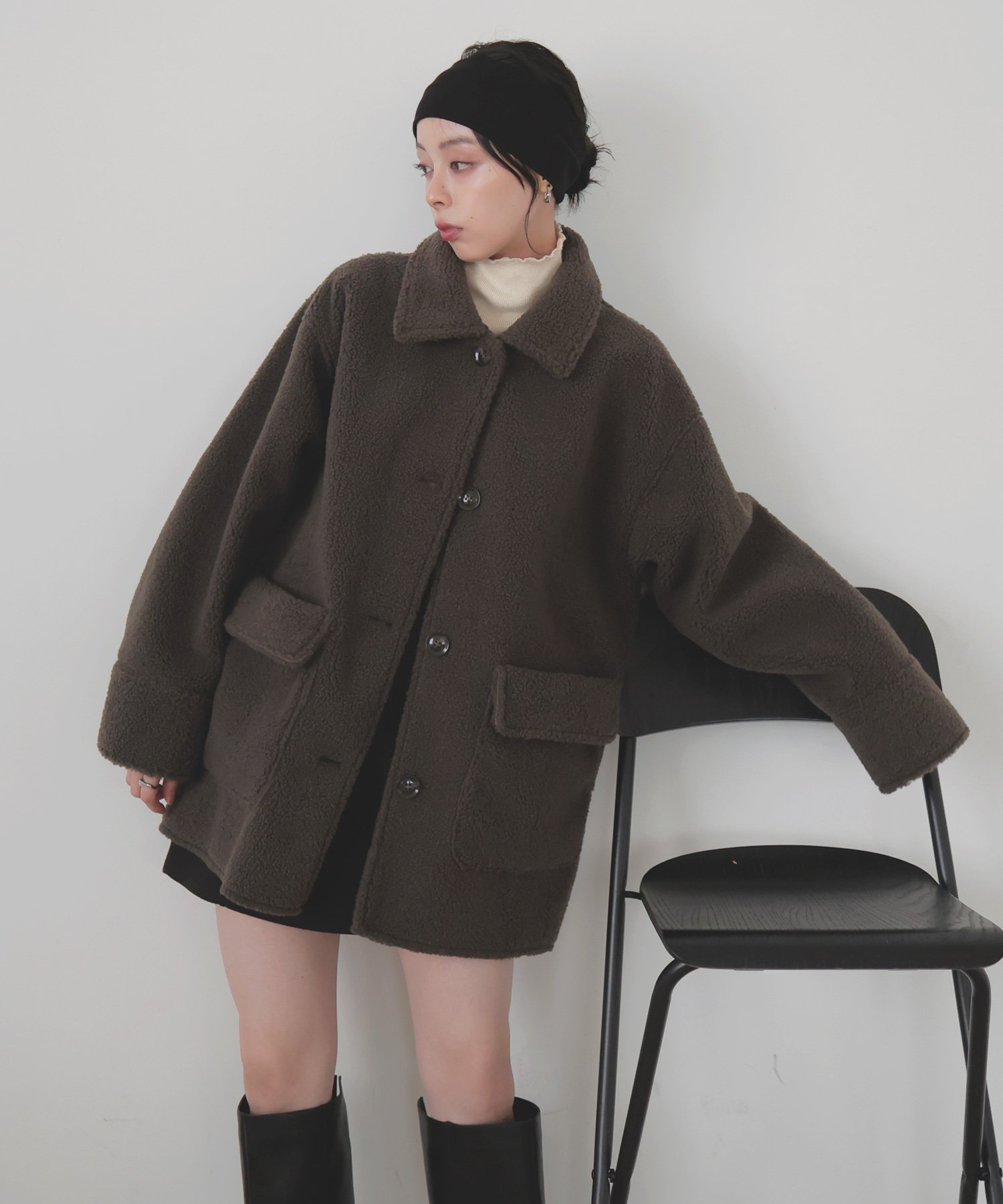 LIAN｜ボアムートンステンカラーコート | Rakuten Fashion(楽天