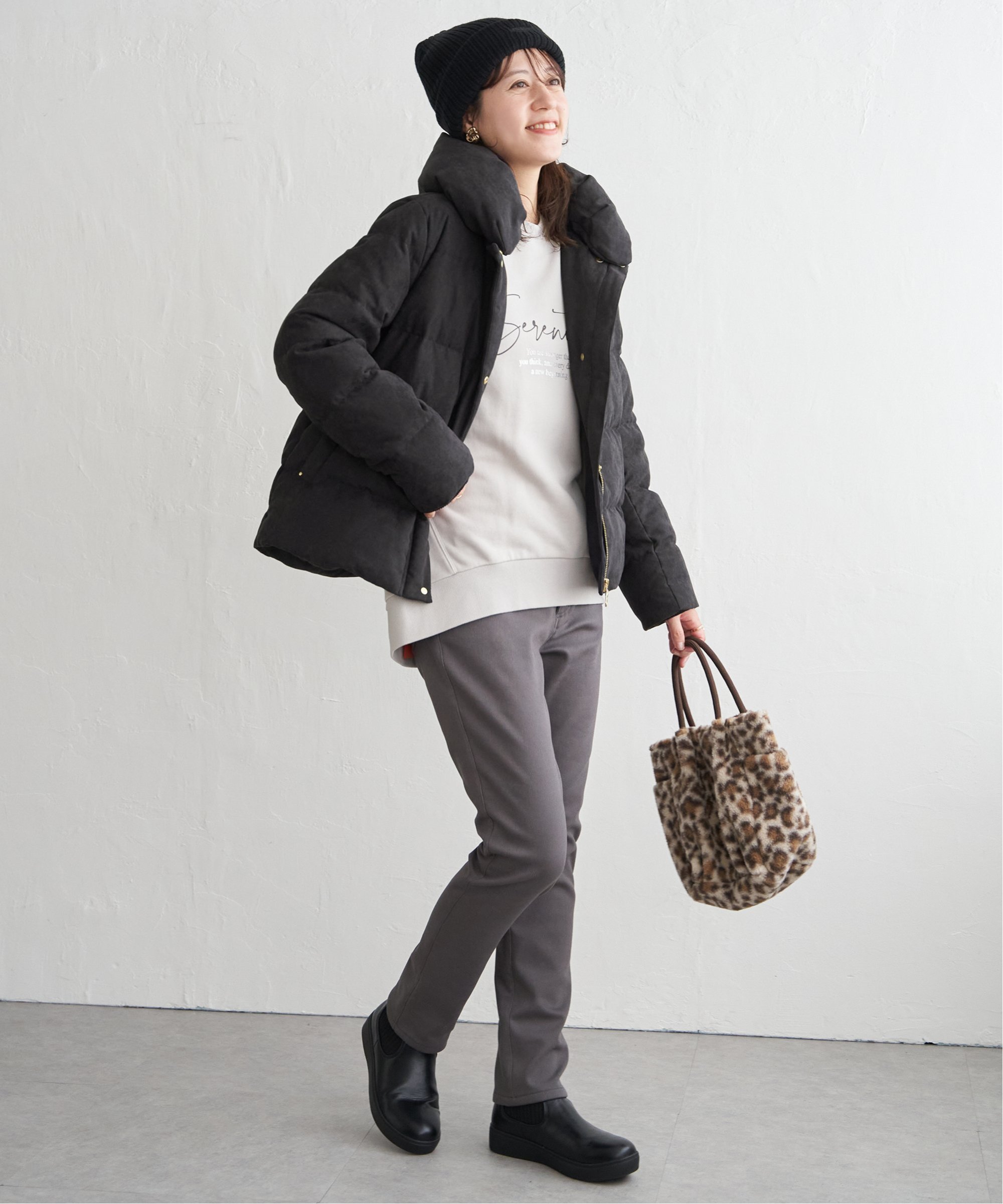 ikka｜【雑誌InRed1月号掲載】細コール2WAY洗えるダウンジャケット