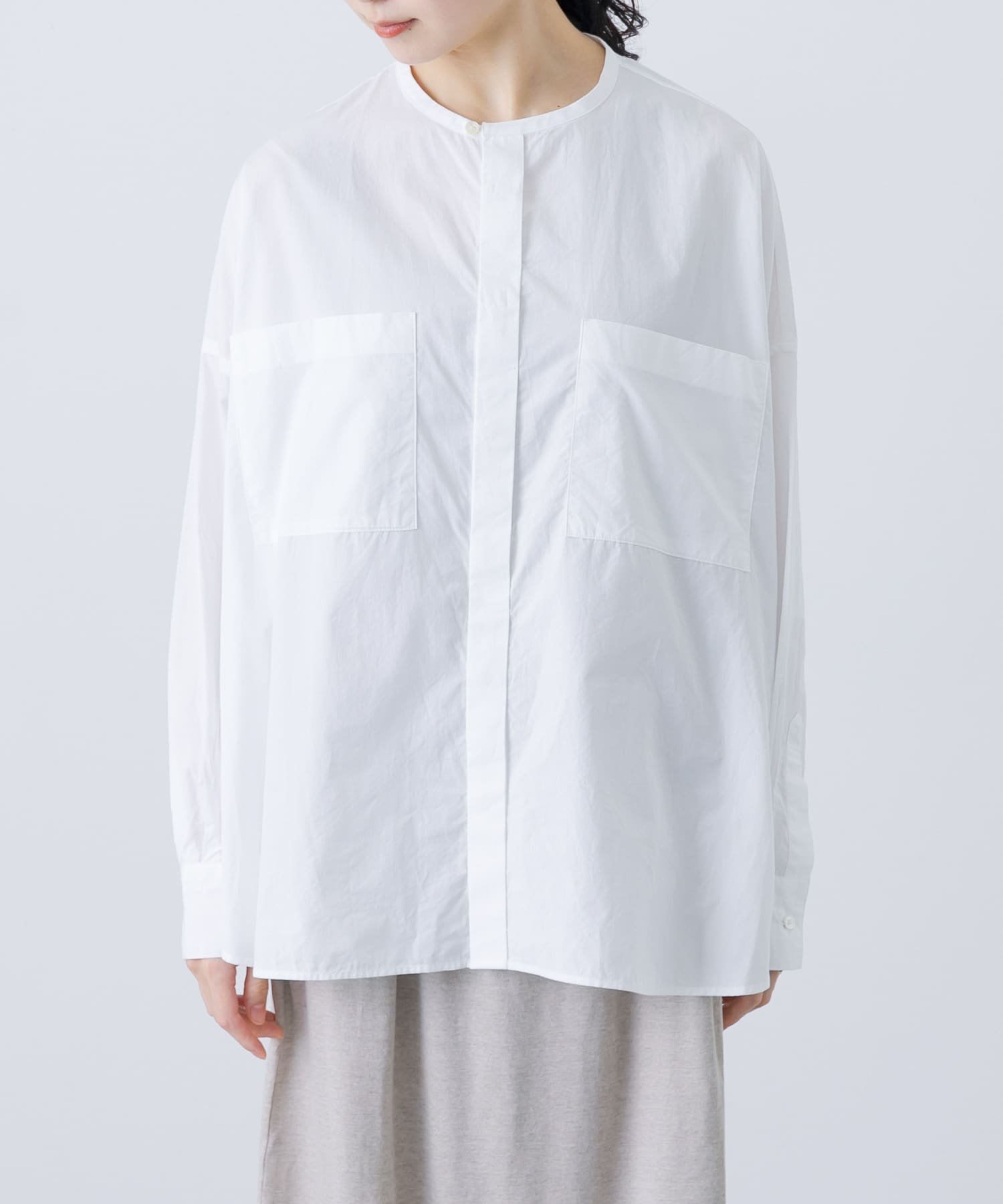 かぐれ｜コットンダブルポケットワイドシャツ | Rakuten Fashion(楽天