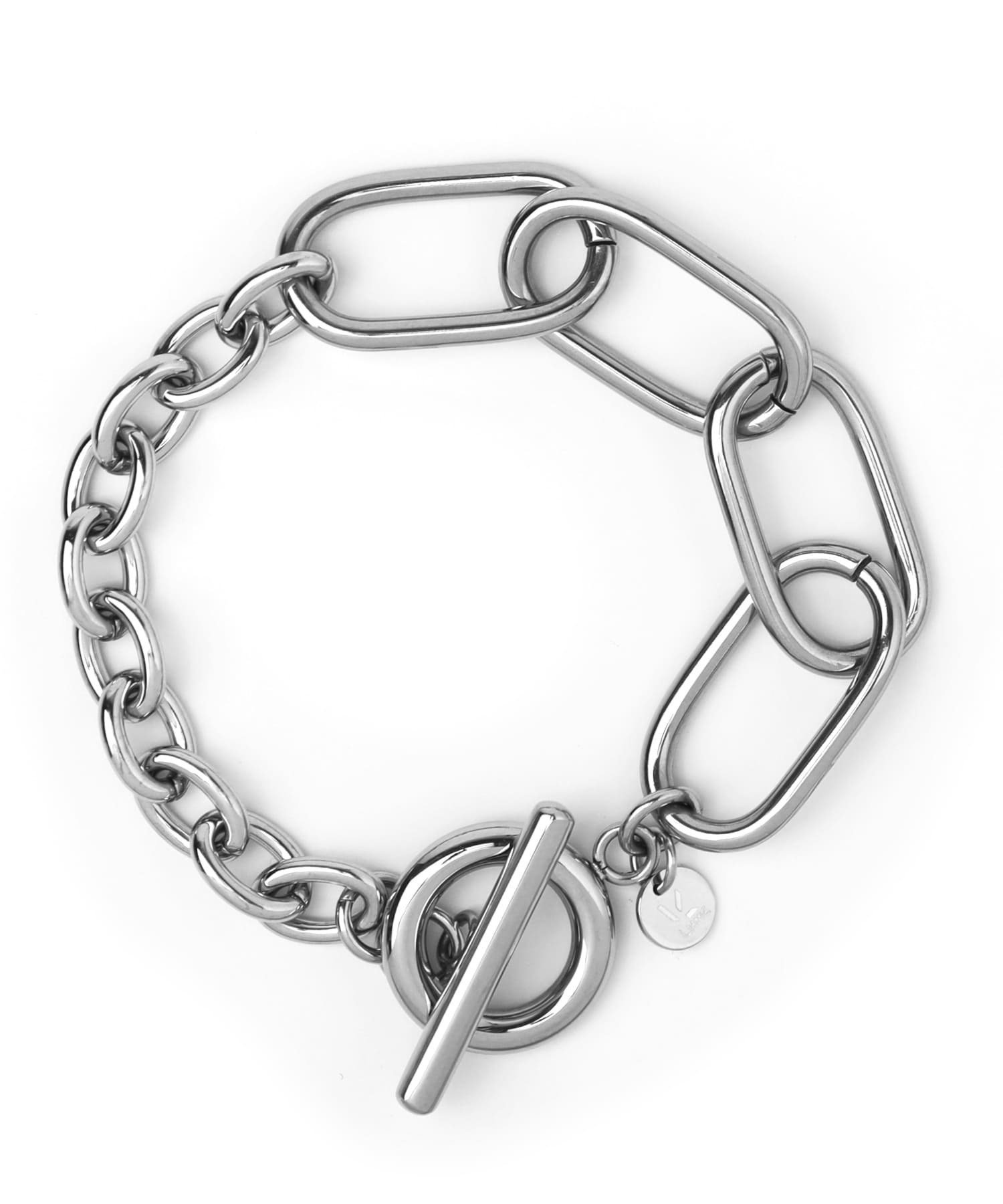 NUMBER (N)INE｜ロゴプレート ホールモチーフ チェーンブレスレット