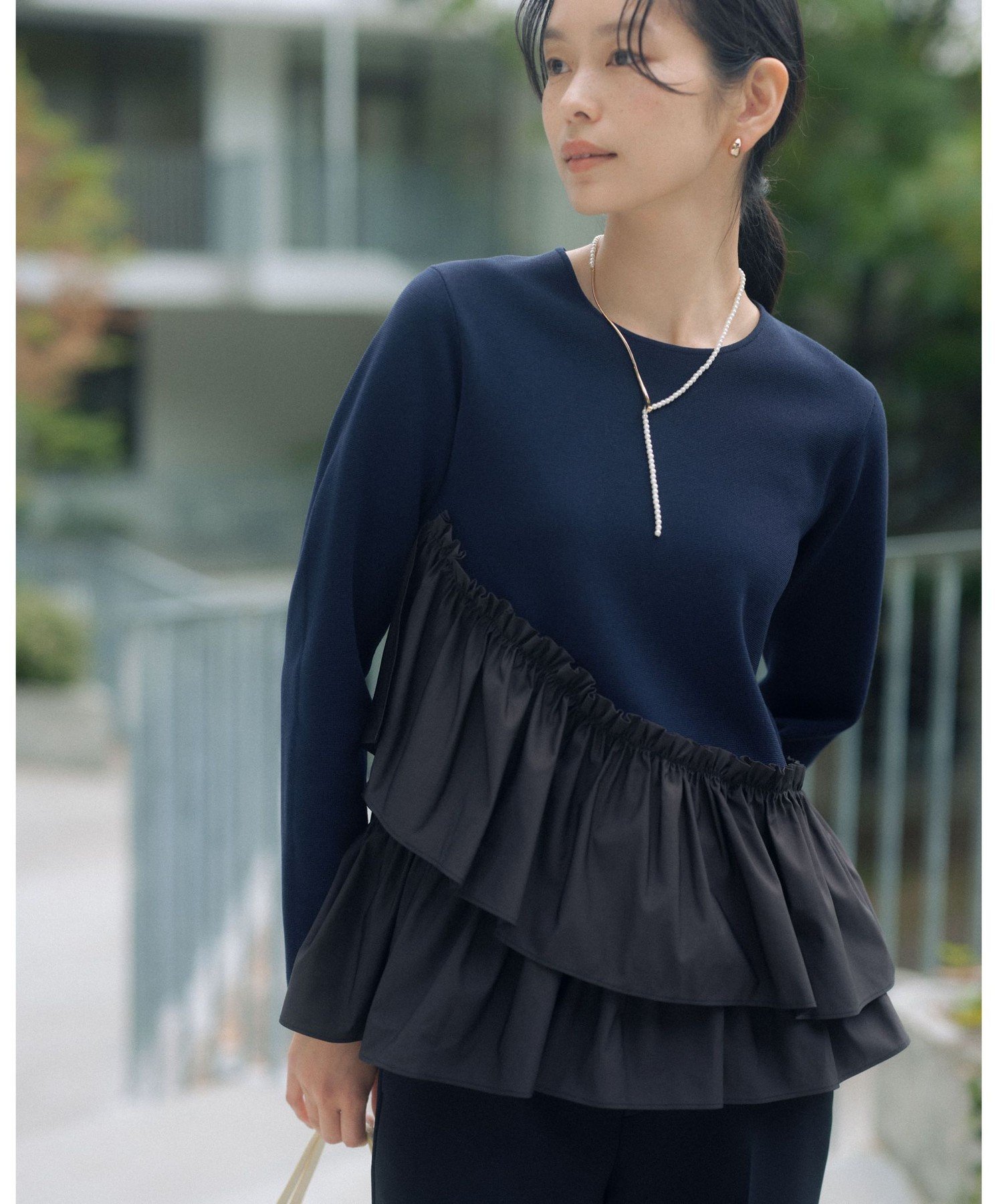 UNITED ARROWS green label relaxing｜タフタ ドッキング ペプラム