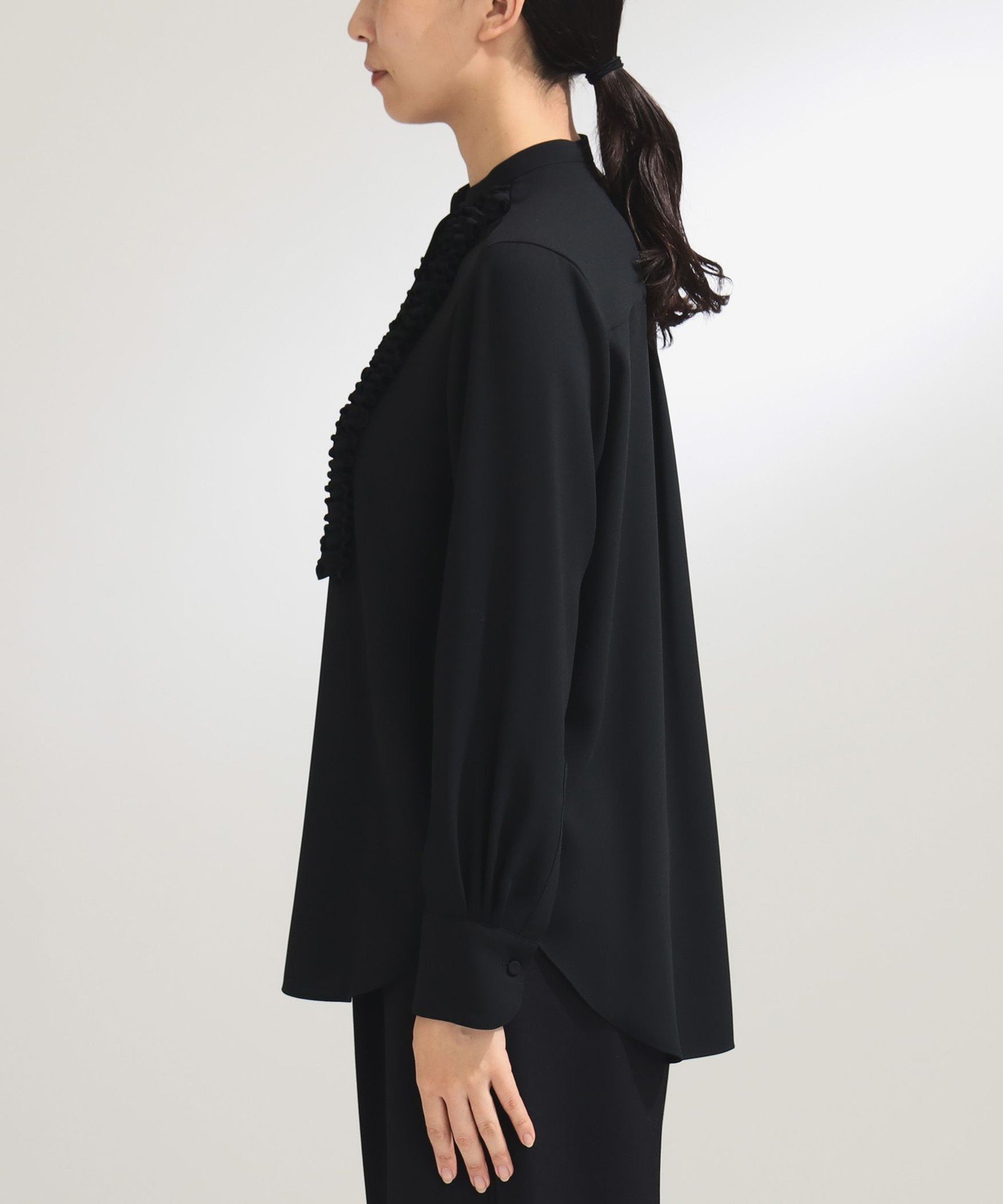 Demi-Luxe BEAMS｜【手洗い可能】ジョーゼット フリルブラウス