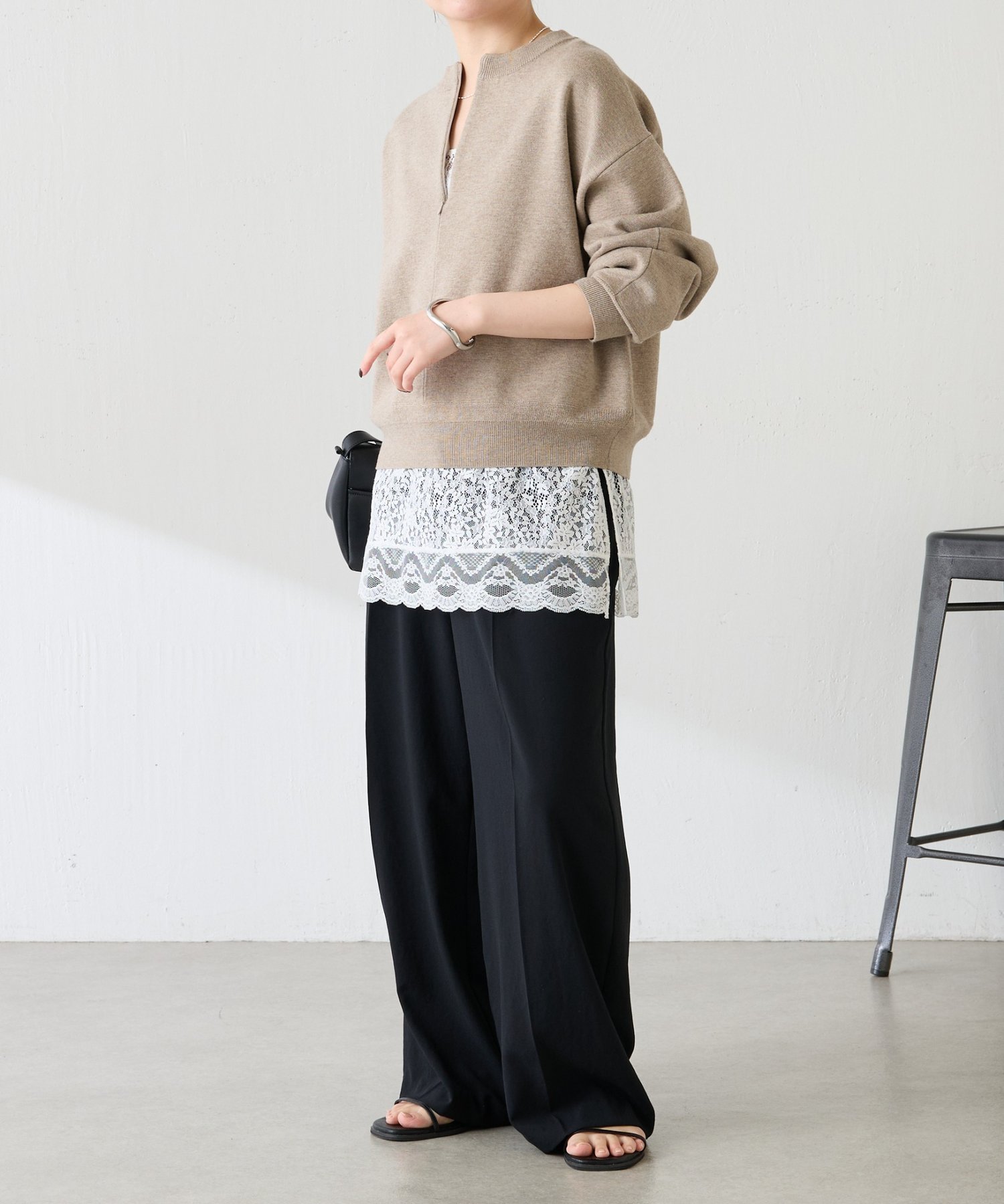 COLLAGE GALLARDAGALANTE｜ジップスウェットライクニット | Rakuten