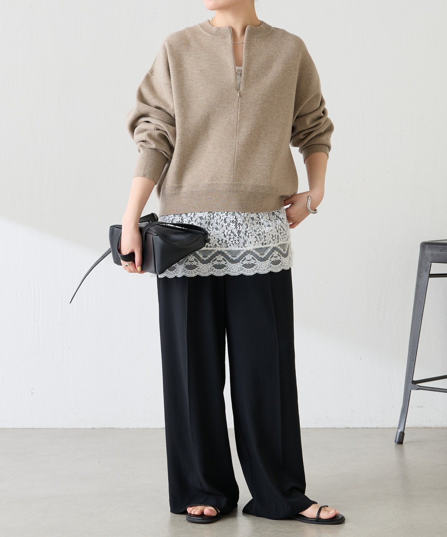 COLLAGE GALLARDAGALANTE｜ジップスウェットライクニット | Rakuten