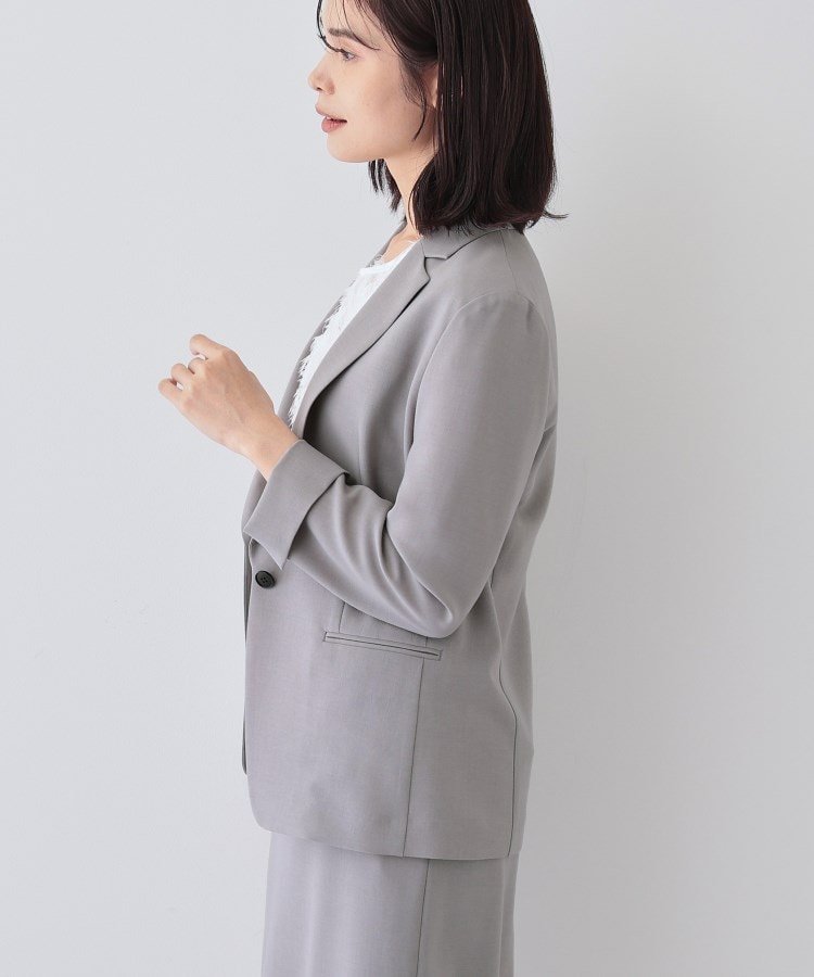 INDIVI｜【定番スーツ/UVケア/洗える】ウール調テーラードジャケット