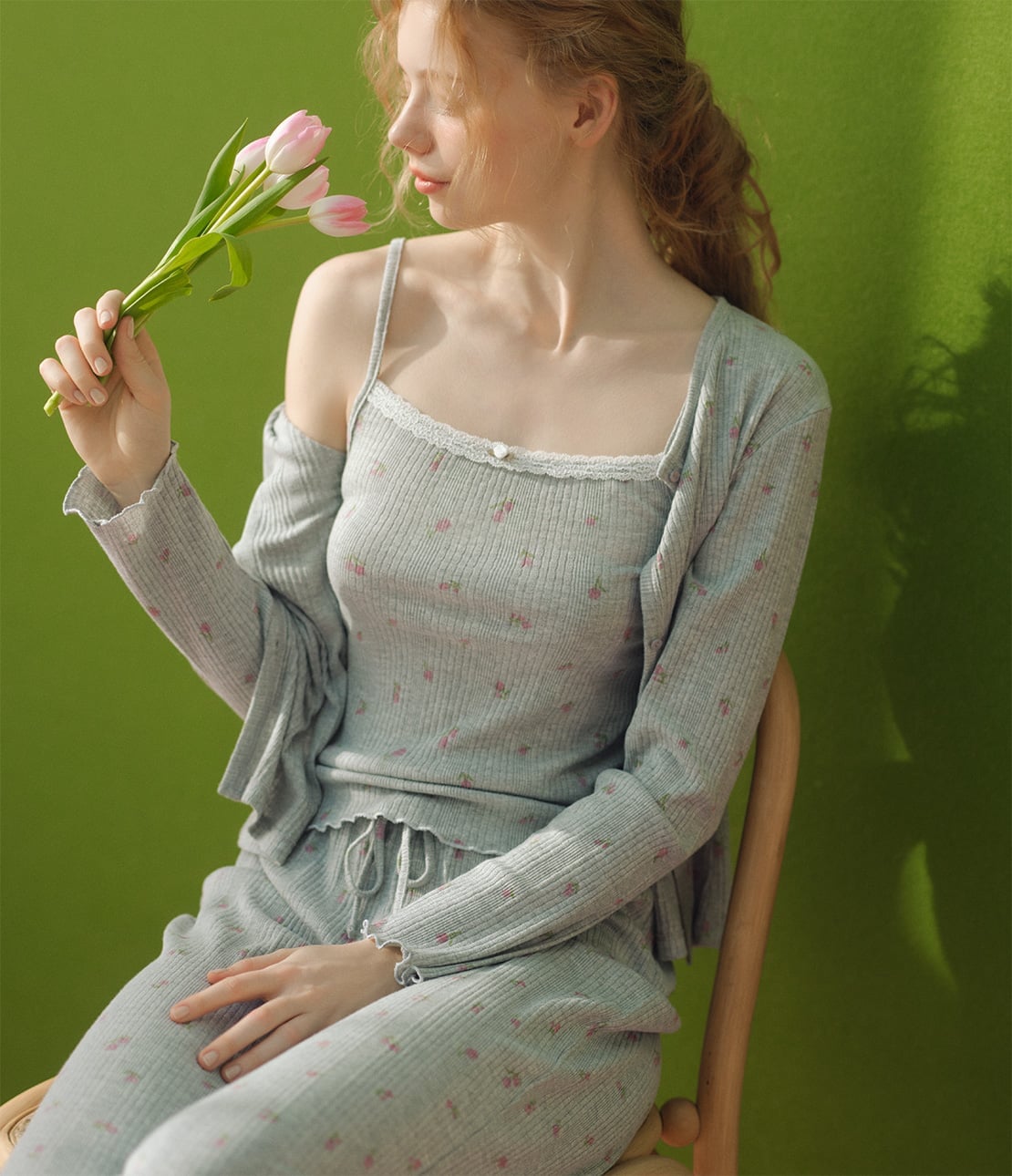 ♡新品♡ SONIA RYKIEL ペア パジャマセット L水色 Mピンク日本製