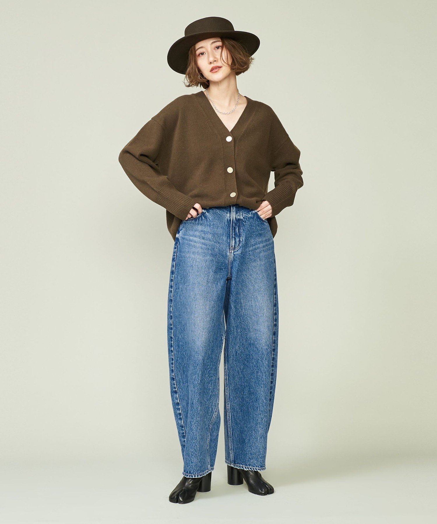 UNITED ARROWS｜【別注】<upper hights for conte> デニムワイドパンツ