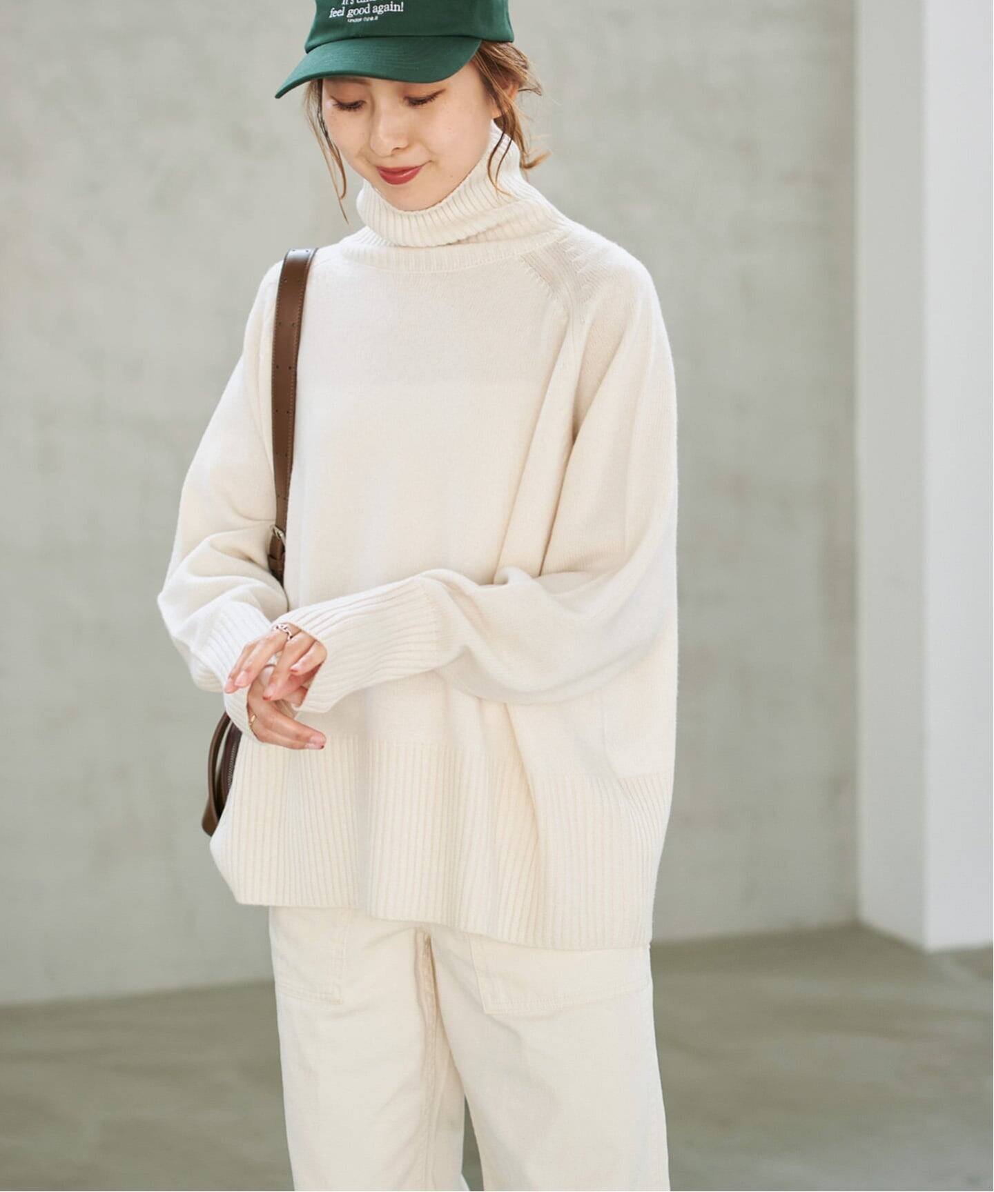 Spick & Span｜ウールカシミヤ ラグランタートルニット | Rakuten