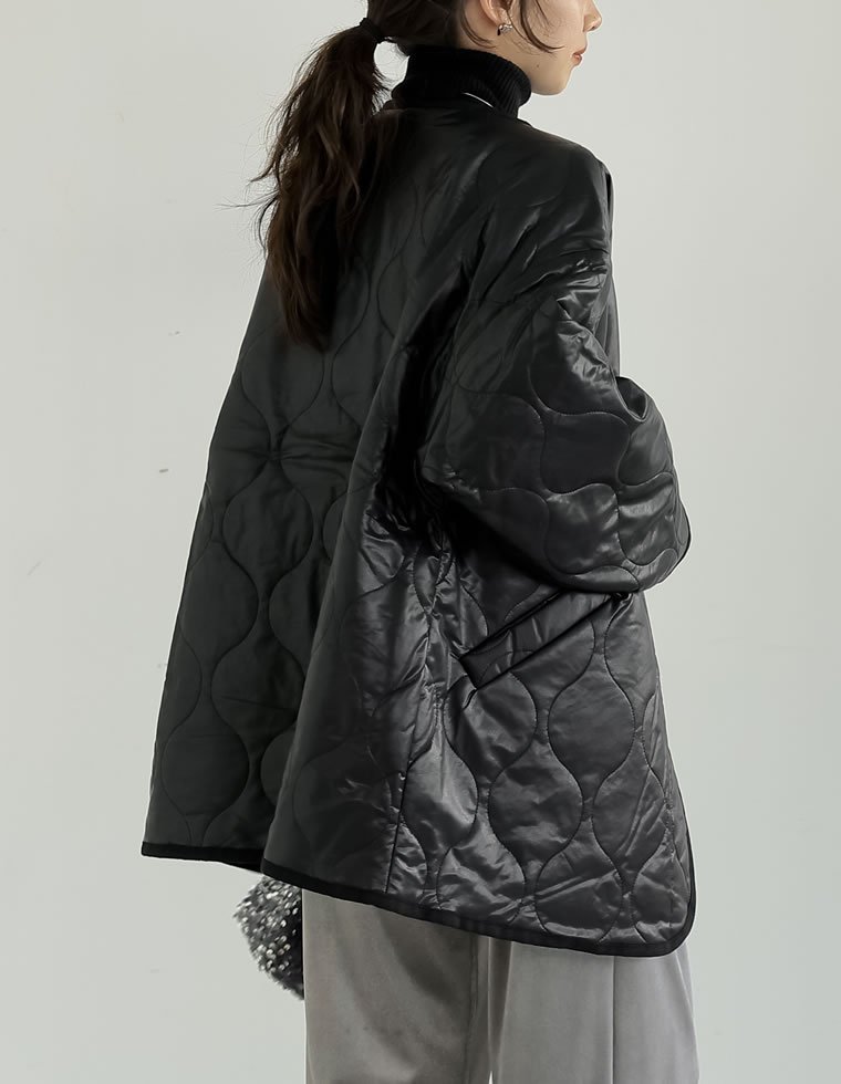 Re:EDIT｜フェイクレザーキルティングジャケット | Rakuten Fashion