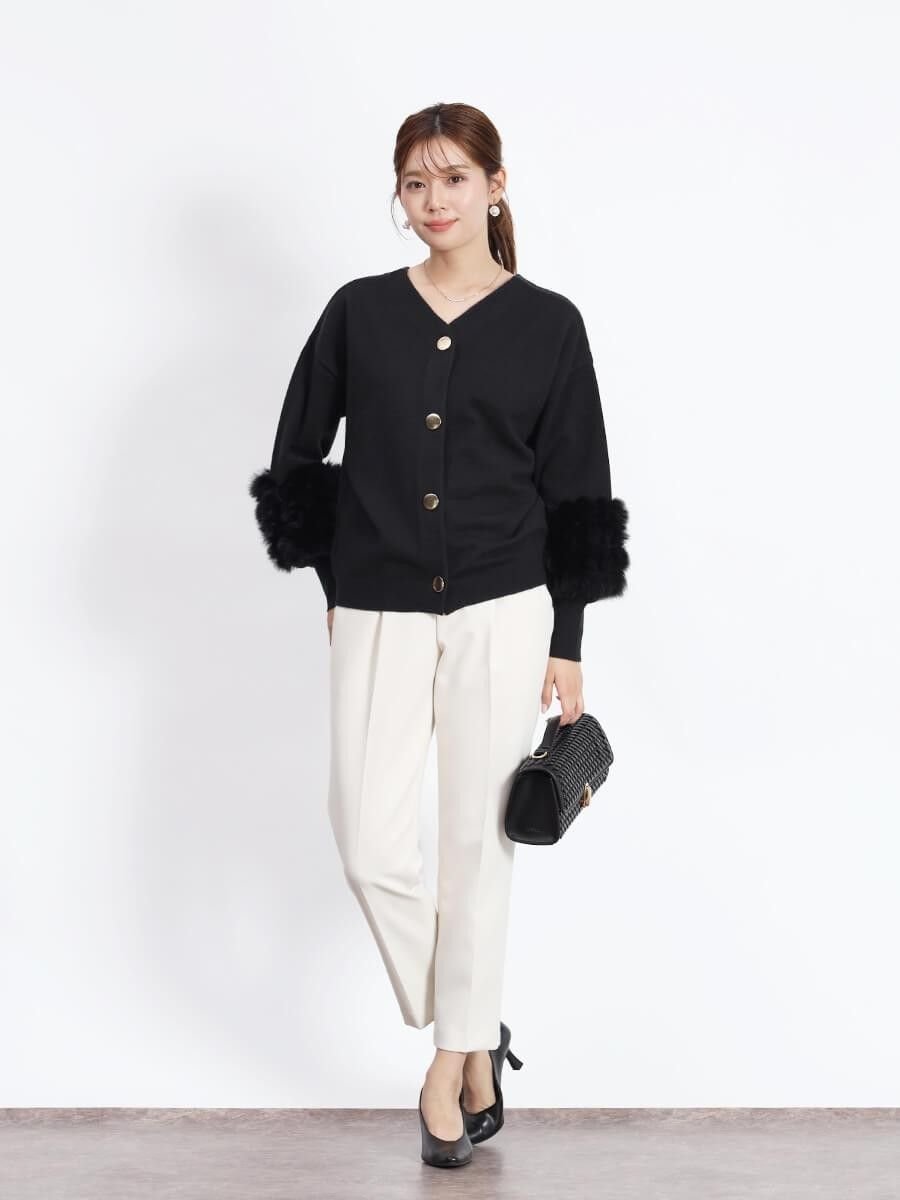 Vin｜ラビットファースリーブ2wayニット | Rakuten Fashion(楽天