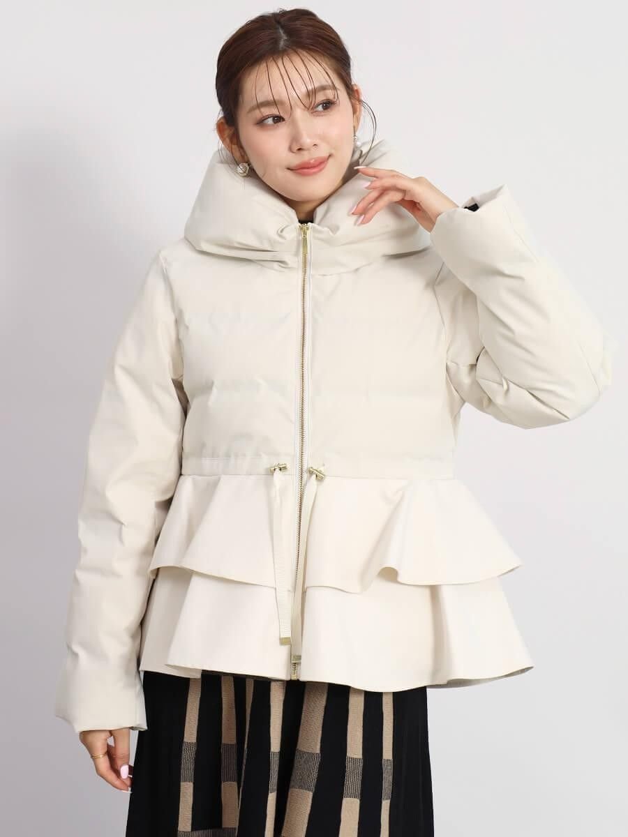 Vin｜フリルペプラムダウンコート | Rakuten Fashion(楽天ファッション