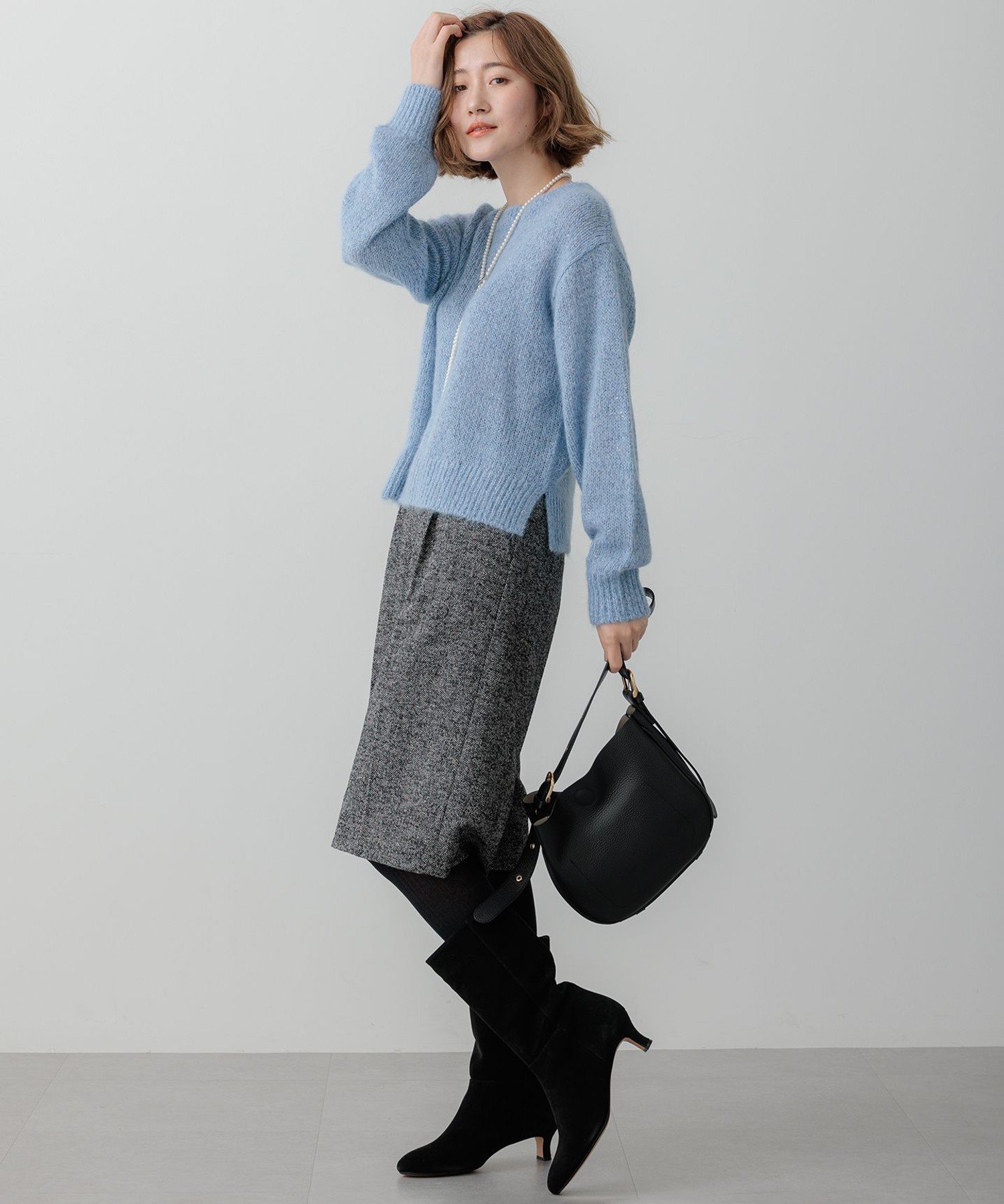 23区｜【Oggi2月号掲載/洗える】スパングル クルーネック ニット