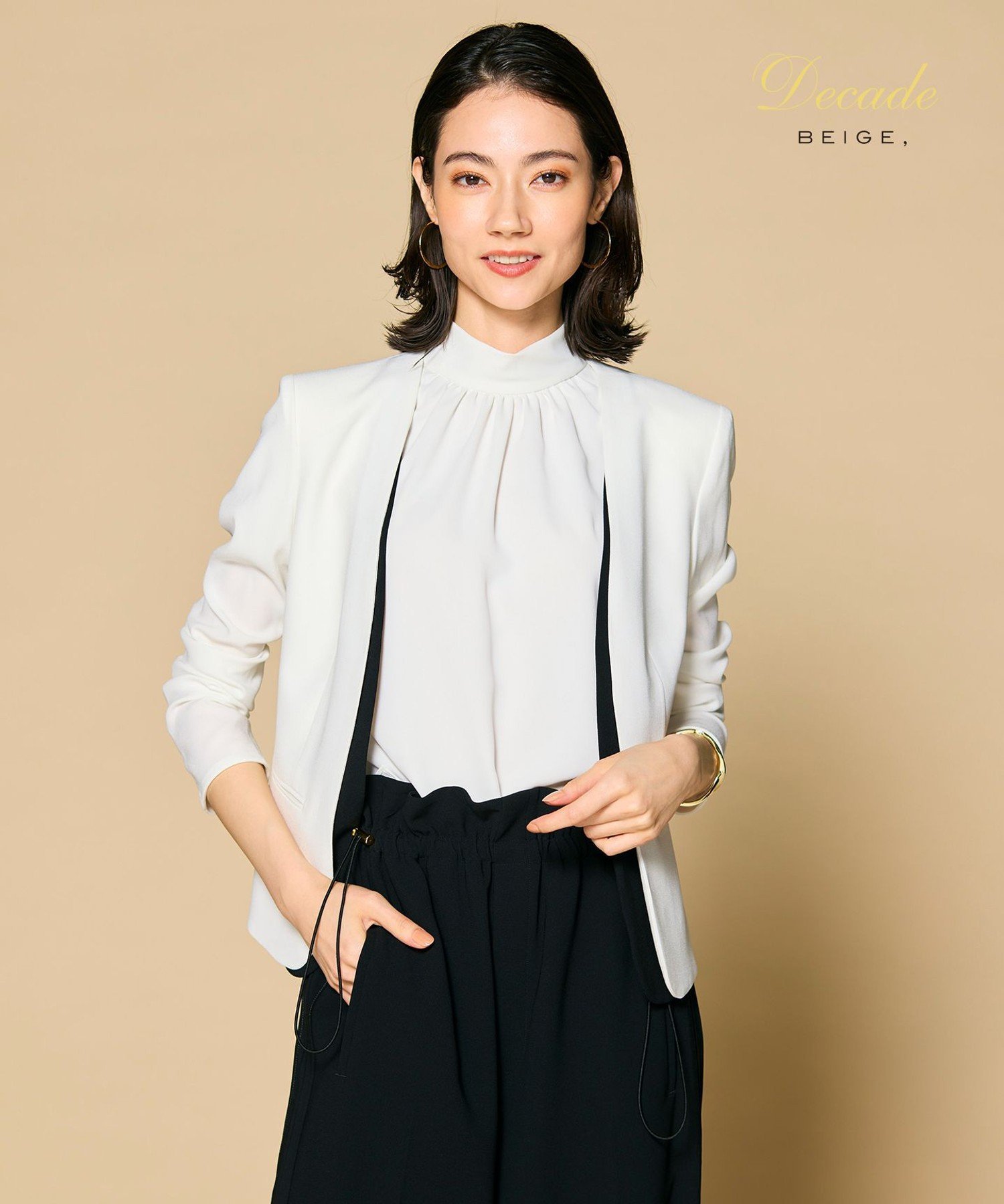 BEIGE,｜CINDY / ダブルカラージャケット | Rakuten Fashion(楽天