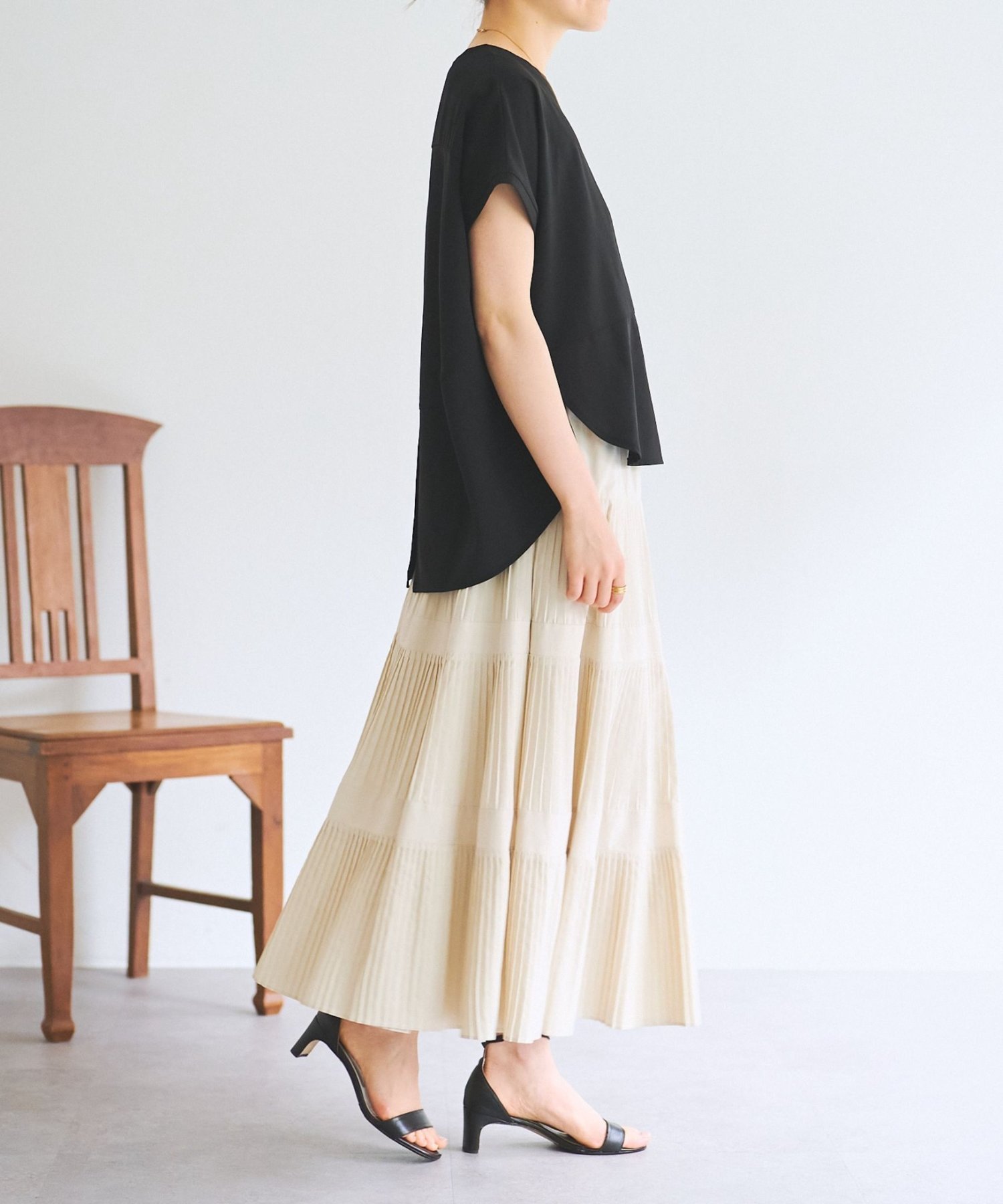 BEARDSLEY｜プリーツティアードスカート | Rakuten Fashion(楽天