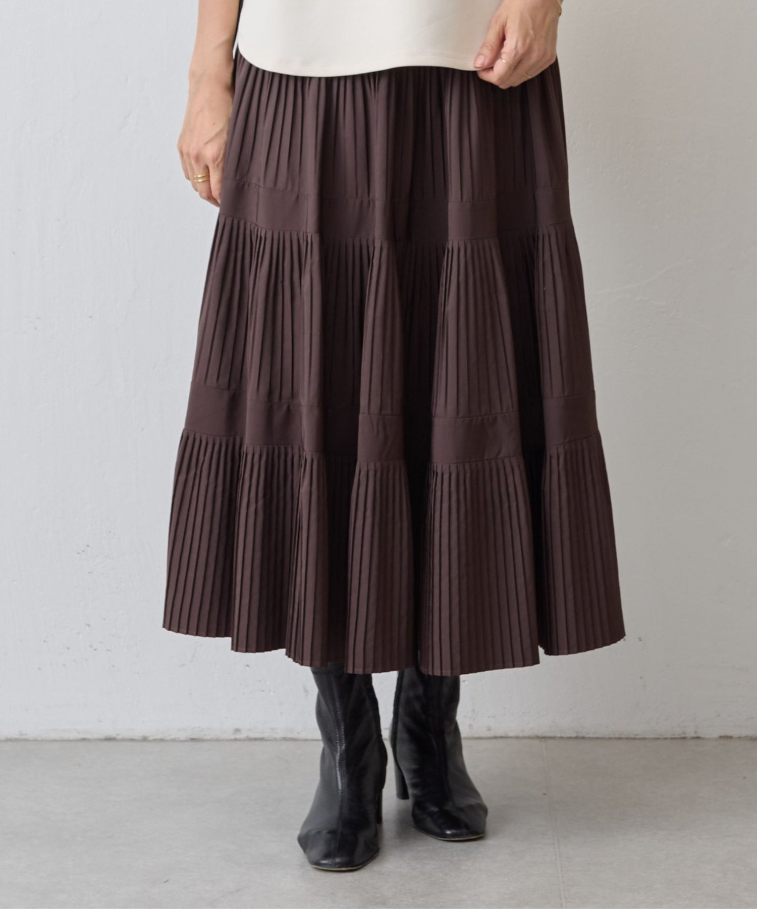 BEARDSLEY｜プリーツティアードスカート | Rakuten Fashion(楽天