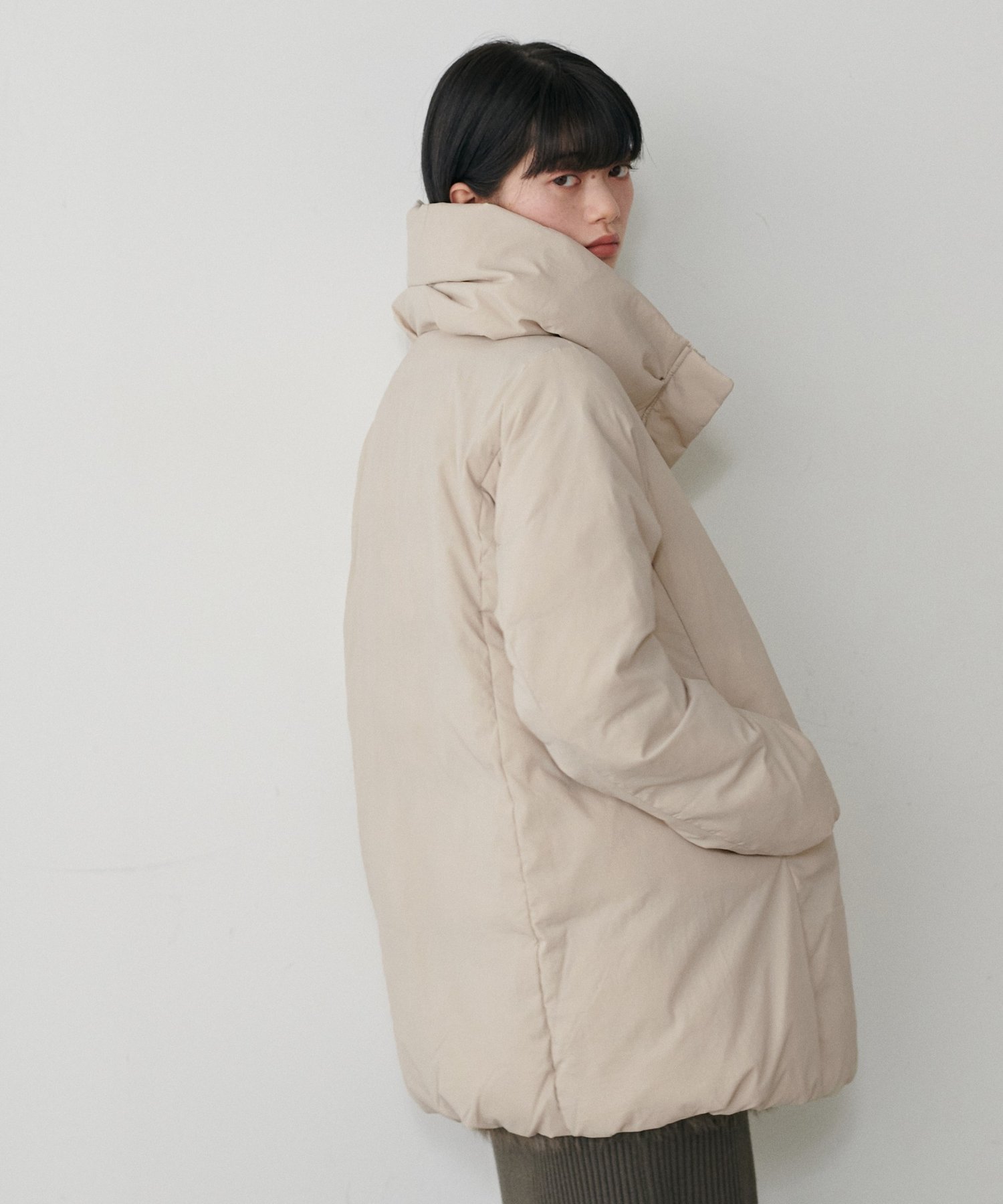 LARUTA｜ナイロンダウンフェザーミドルコート | Rakuten Fashion(楽天