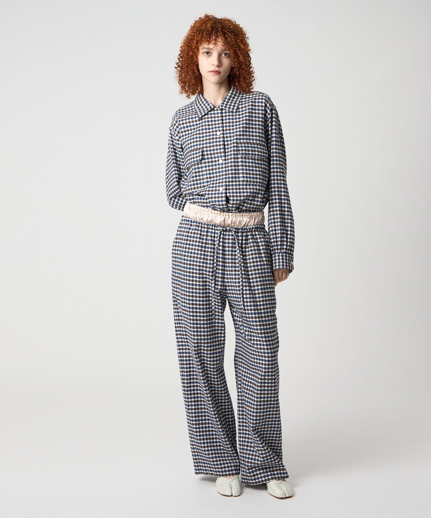 ＜6(ROKU)＞毛コットン チェックシャツ 6（ロク）の「＜6(ROKU)＞毛コットン チェックシャツ（シャツ/ブラウス