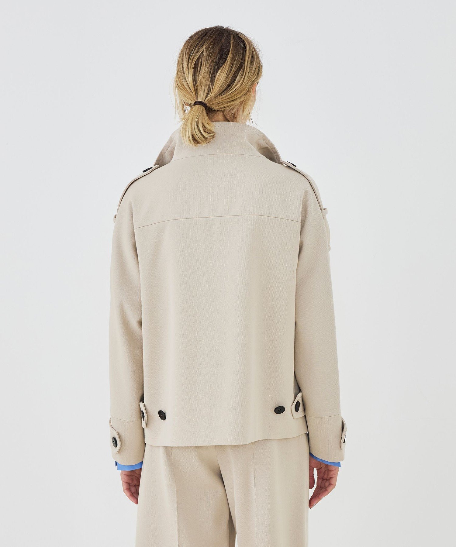 TOMORROWLAND｜コットンウールギャバジン ハイネックショートコート