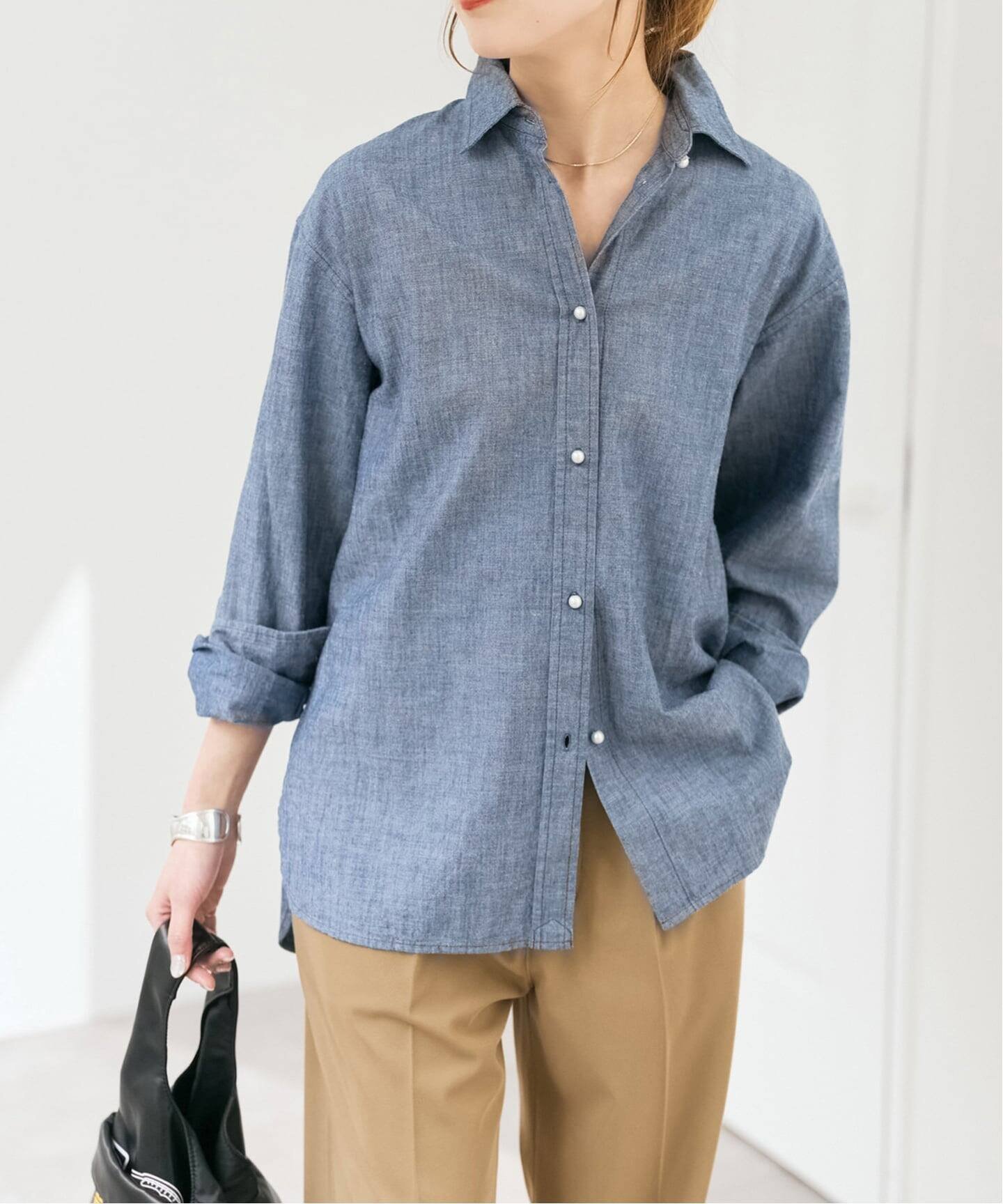 Spick & Span｜コットンパールボタンシャツ | Rakuten Fashion(楽天