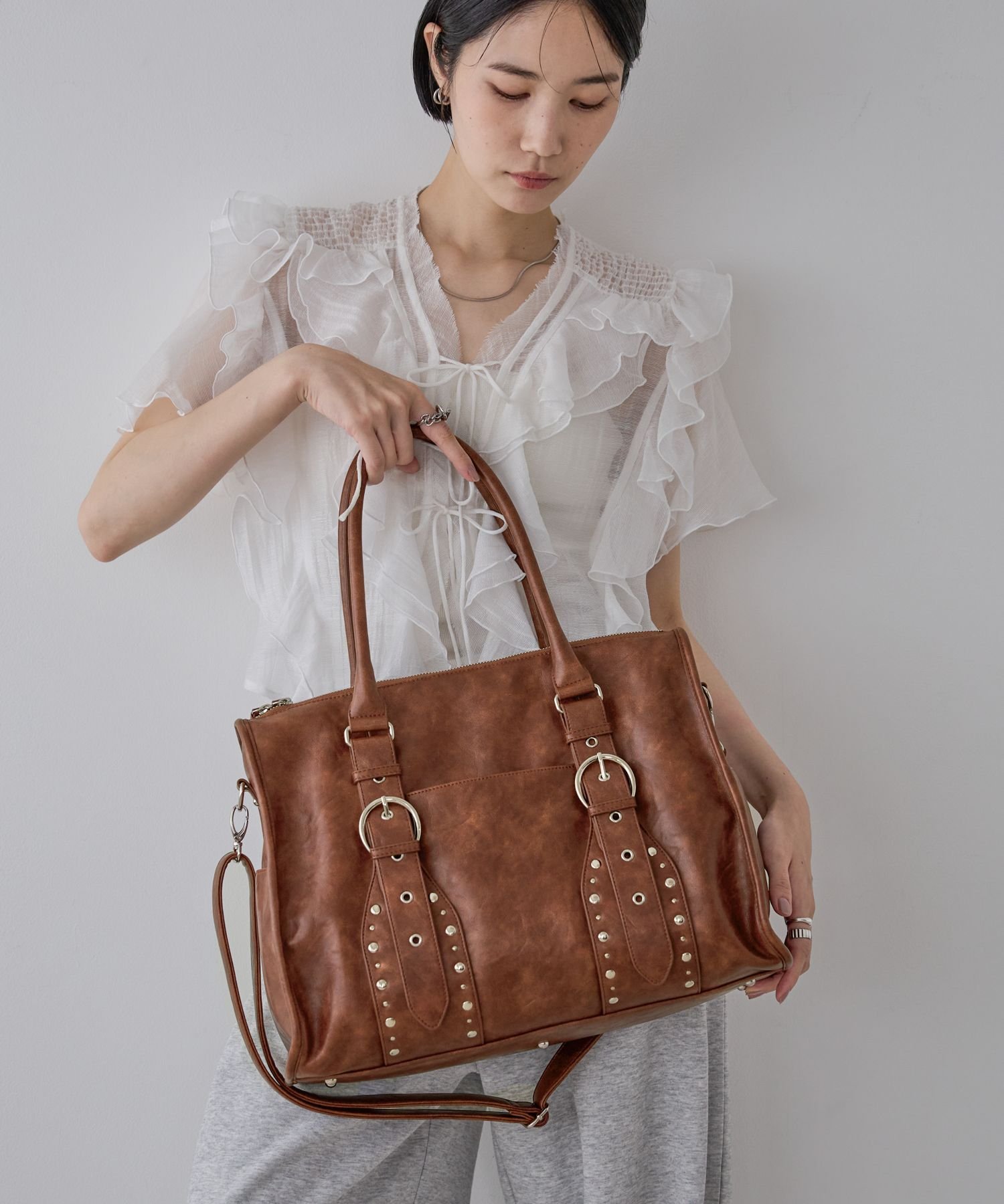 JEANASIS｜アンティークスタッズトート | Rakuten Fashion(楽天