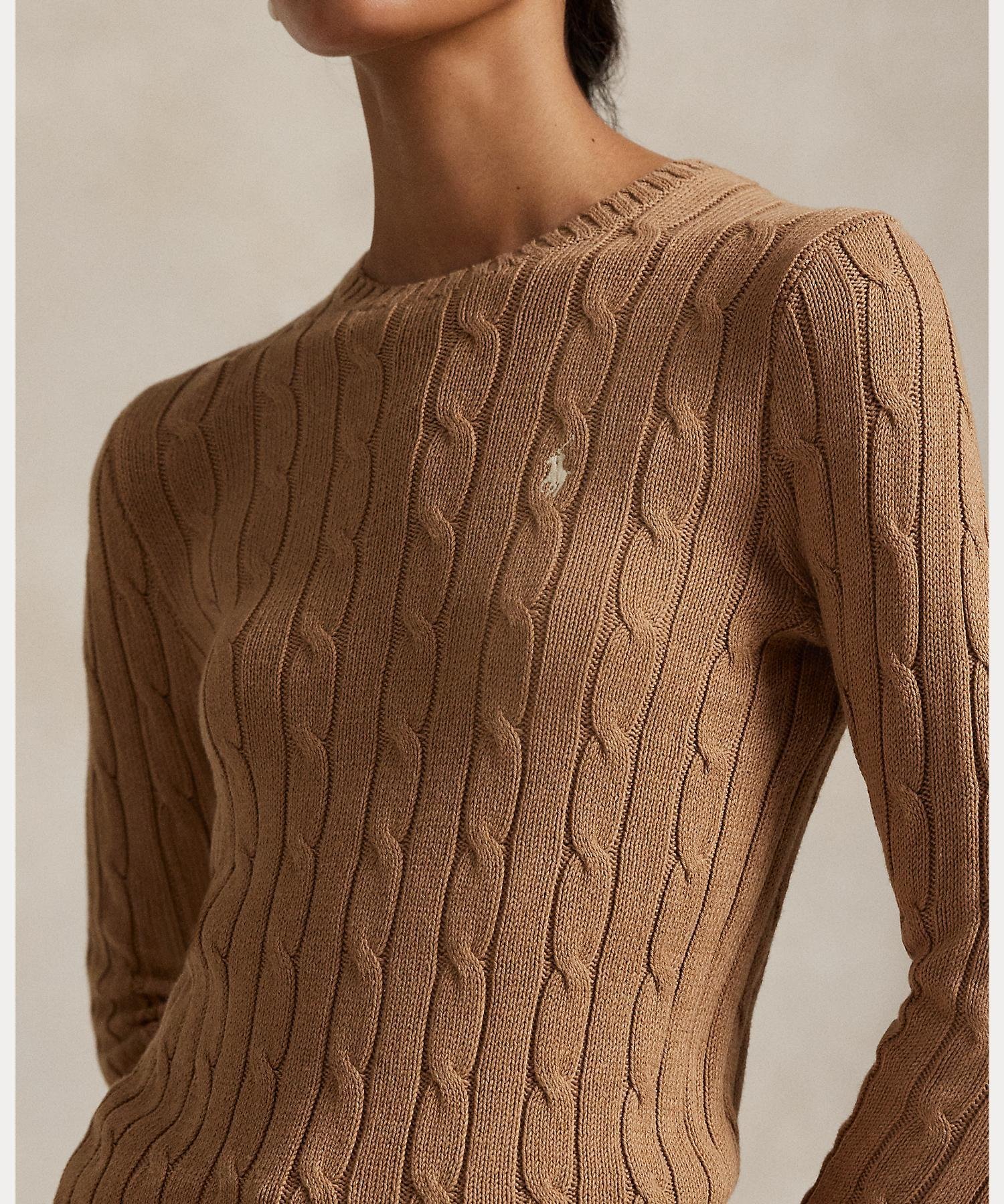 RALPH LAUREN｜ケーブルニット コットン クルーネック セーター