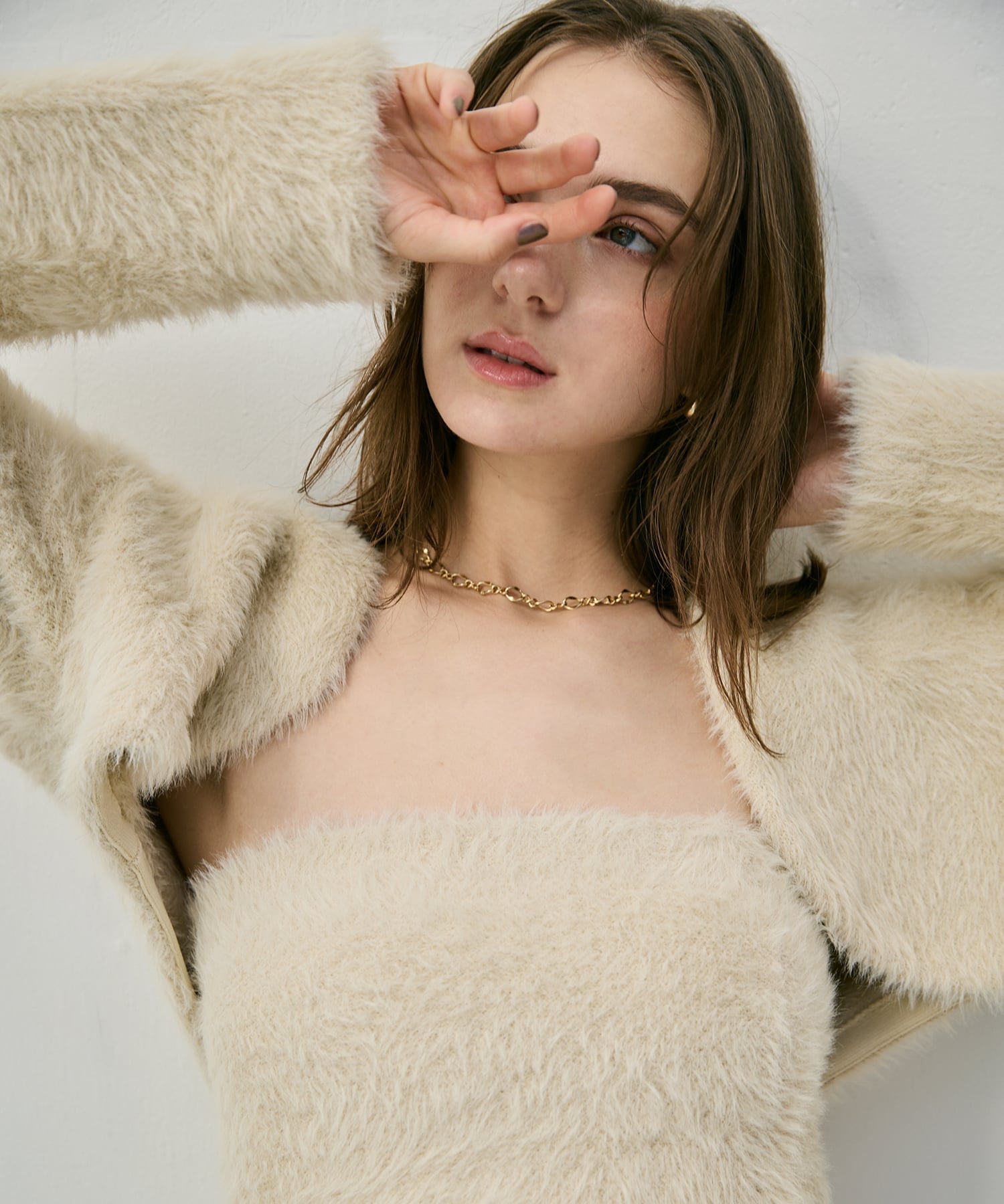 EIMY ISTOIRE｜フェザーペプラムニットカーディガンセット | Rakuten