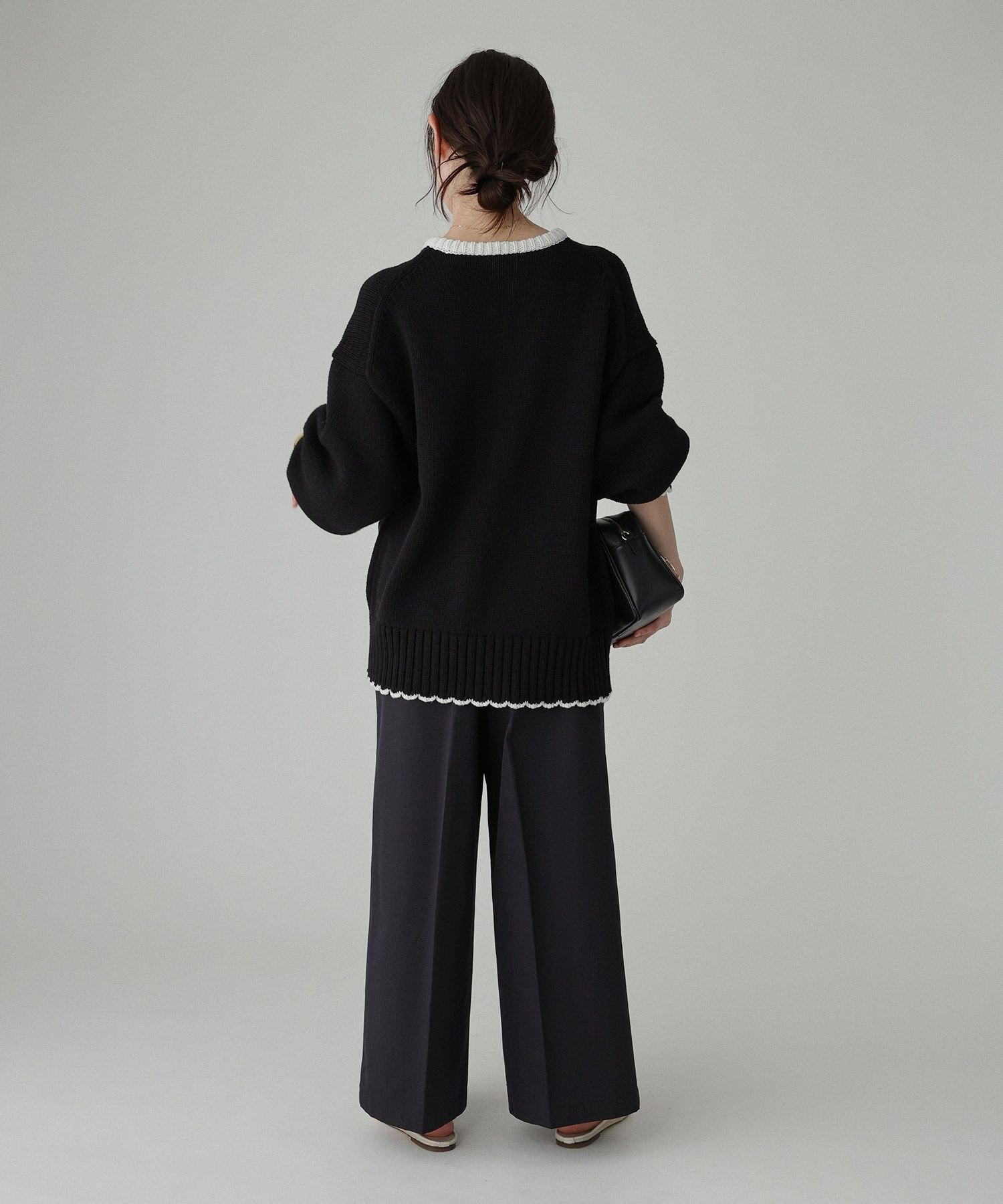 BABYLONE｜クラシックバイカラーニット | Rakuten Fashion(楽天