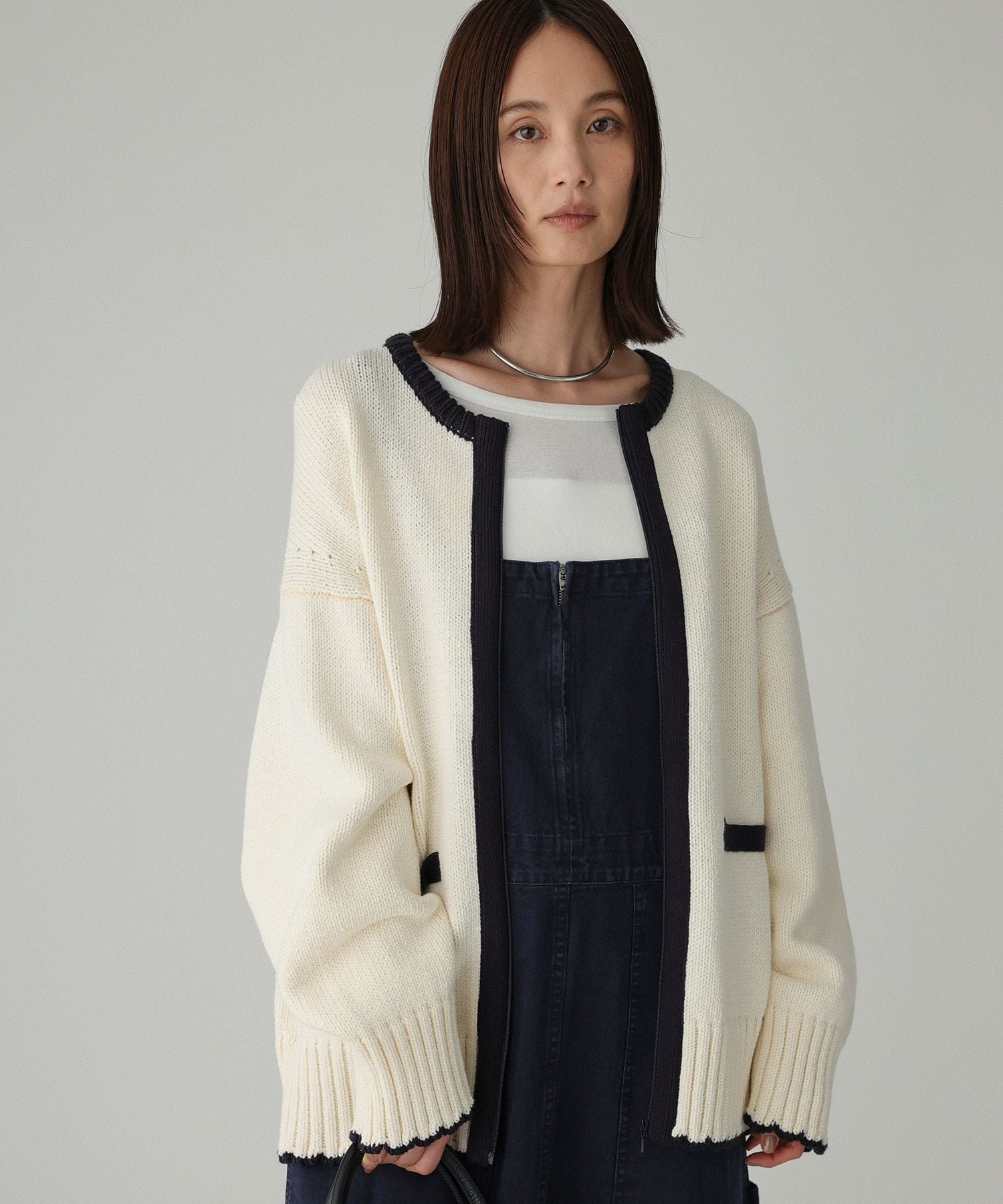 BABYLONE｜クラシックバイカラーニット | Rakuten Fashion(楽天