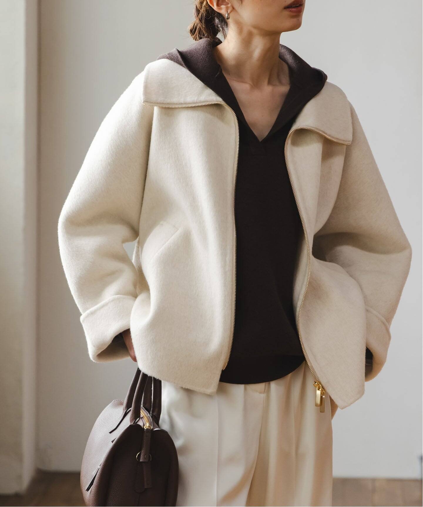 NOBLE｜《追加》キャメルミックスリバージップコート | Rakuten