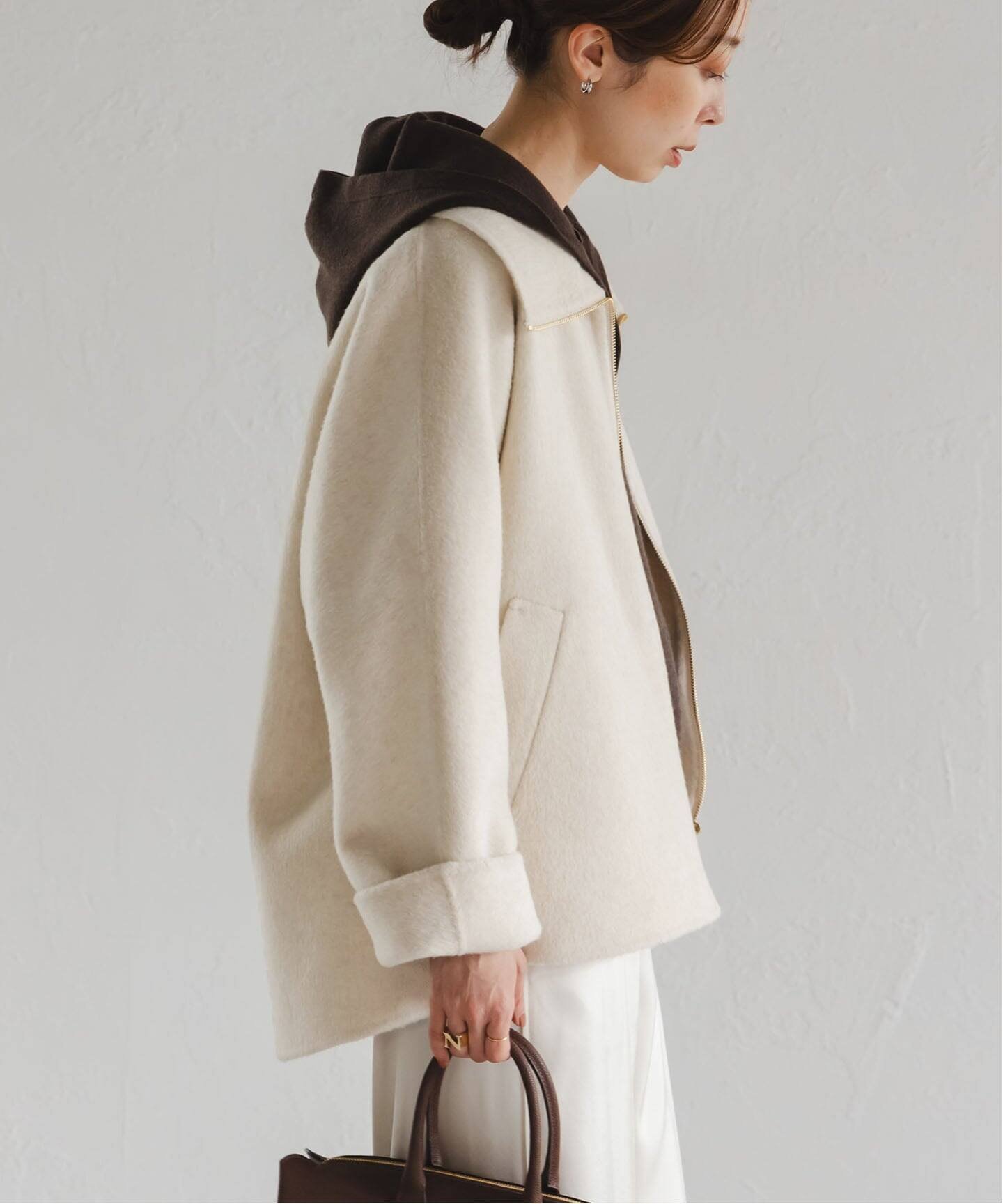 NOBLE｜《追加》キャメルミックスリバージップコート | Rakuten